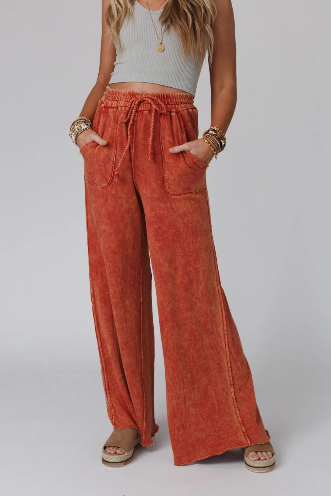 Relaxing Robin Wide Leg Pant - New Brick - Image 6