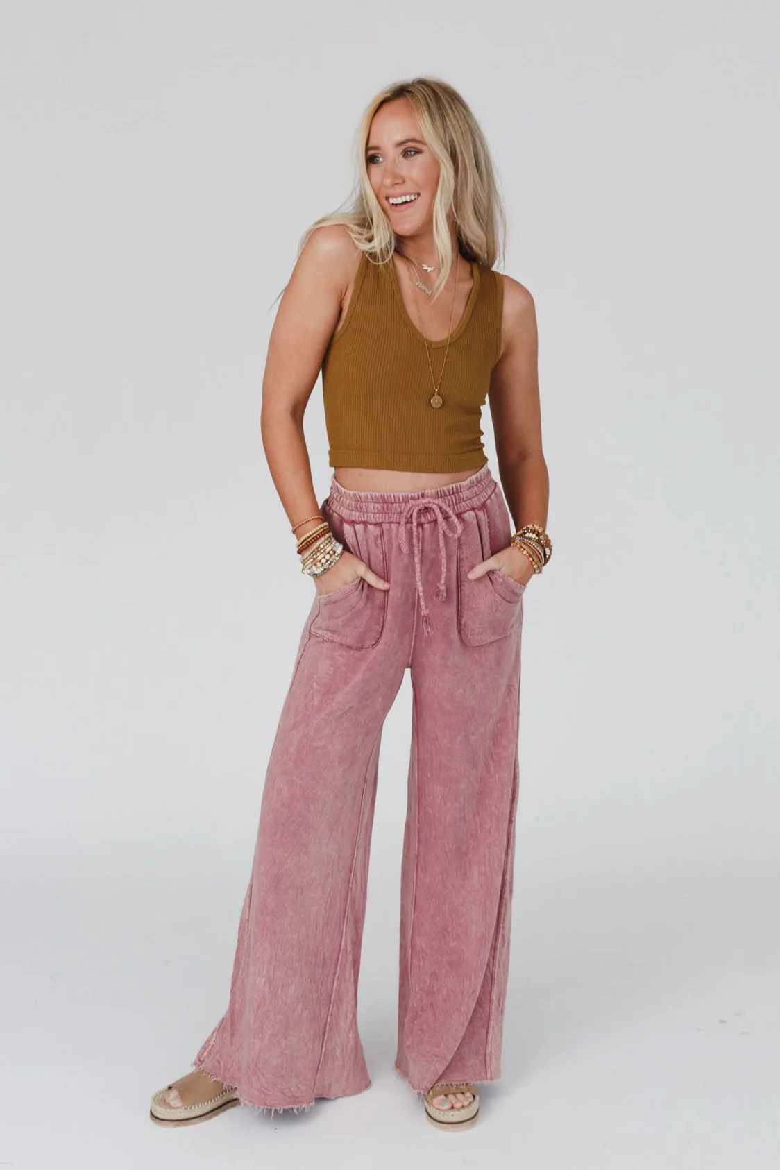 Relaxing Robin Wide Leg Pant - New Mauve - Image 6