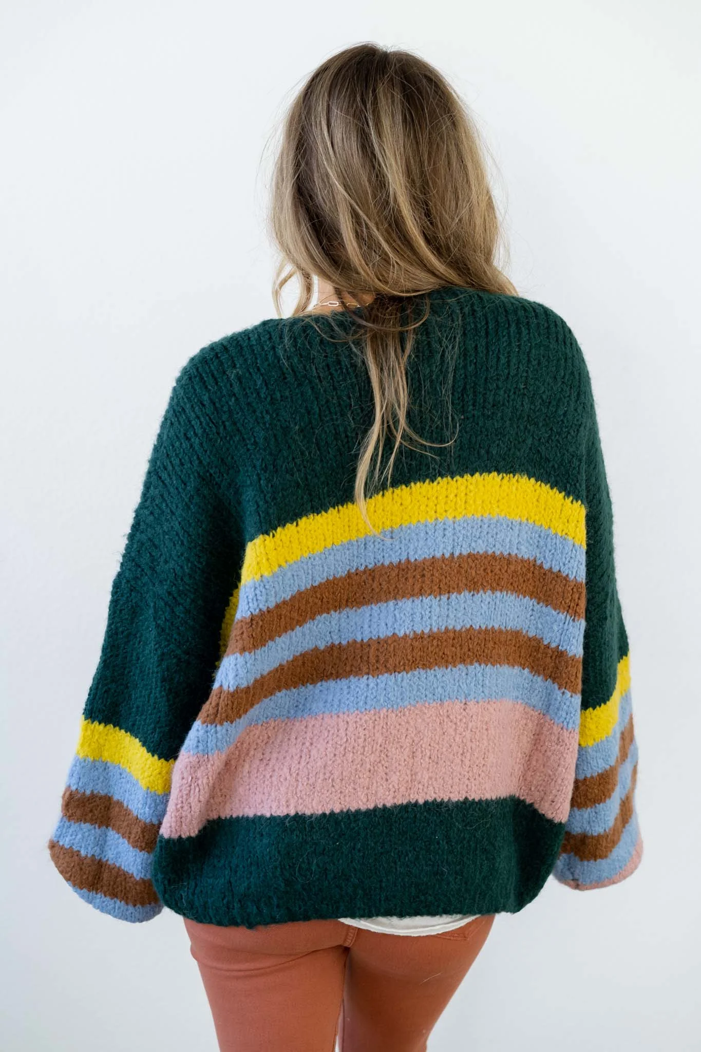 Retro Babe Striped Cardigan - Multi - Image 6