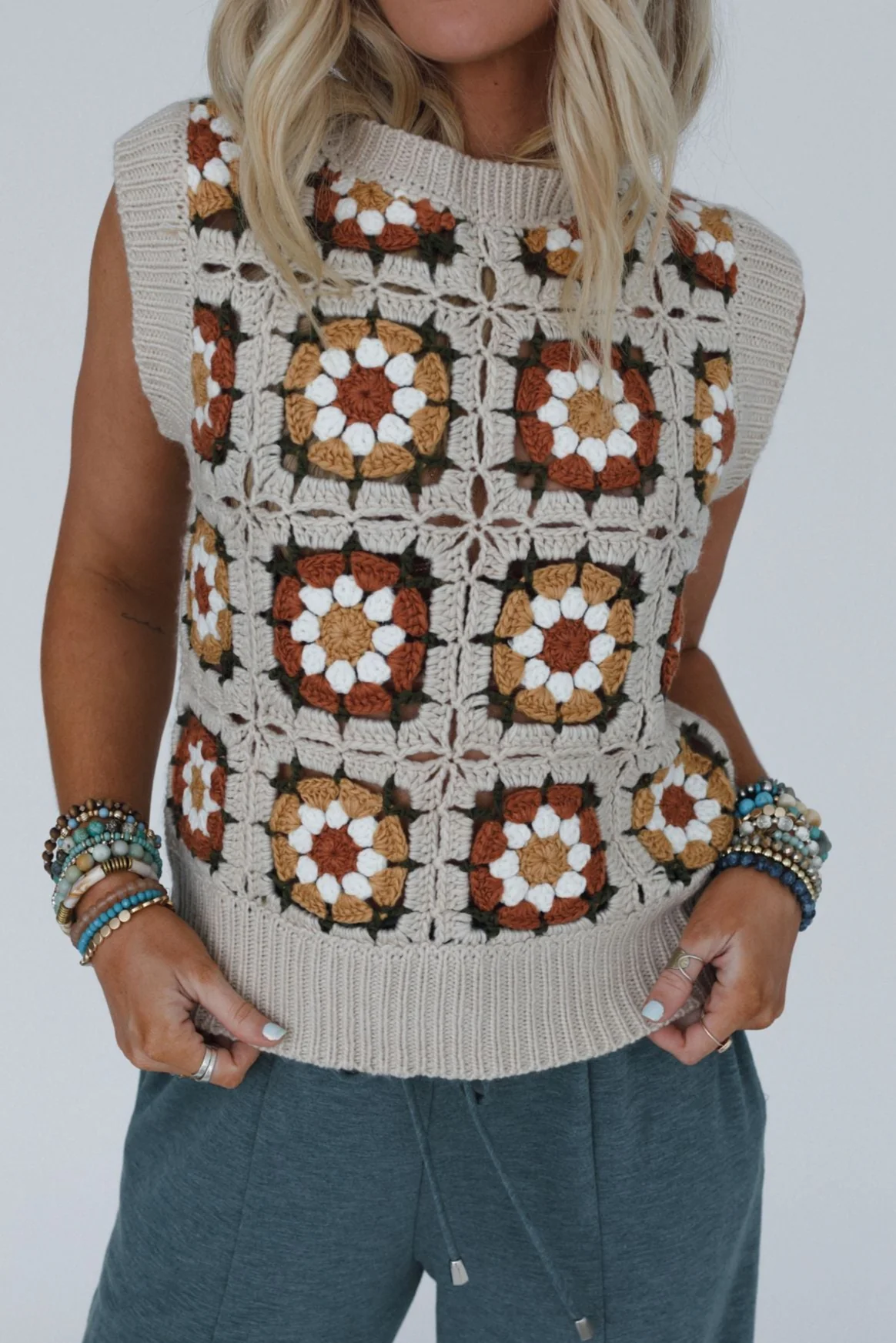 Retro Roadtrip Crochet Top - Natural - Pre Order - Image 2