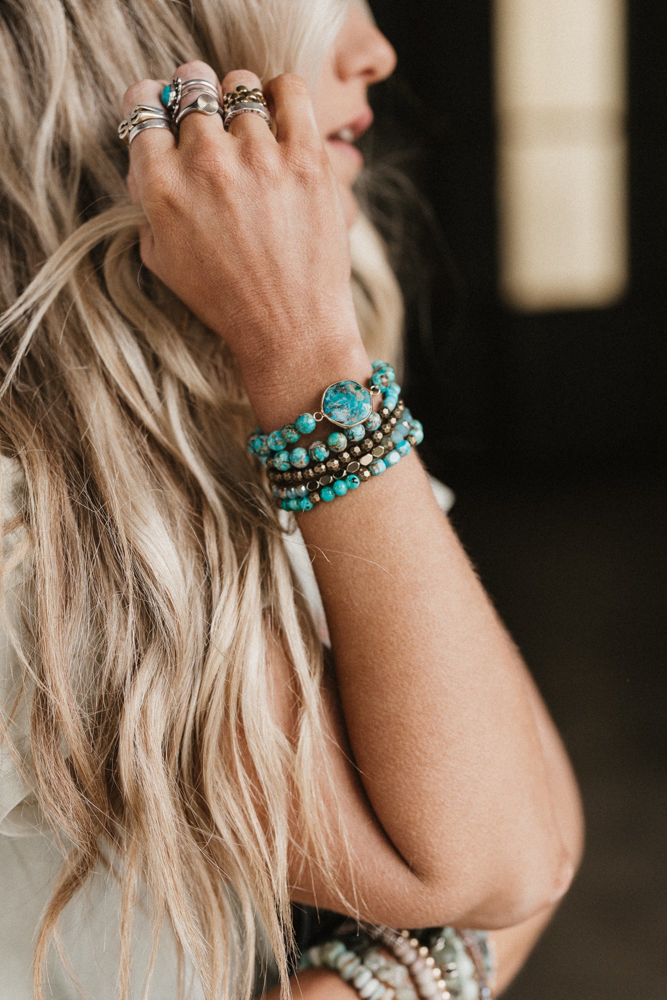 Rio Bloom Bracelet Set - Blue - Image 2