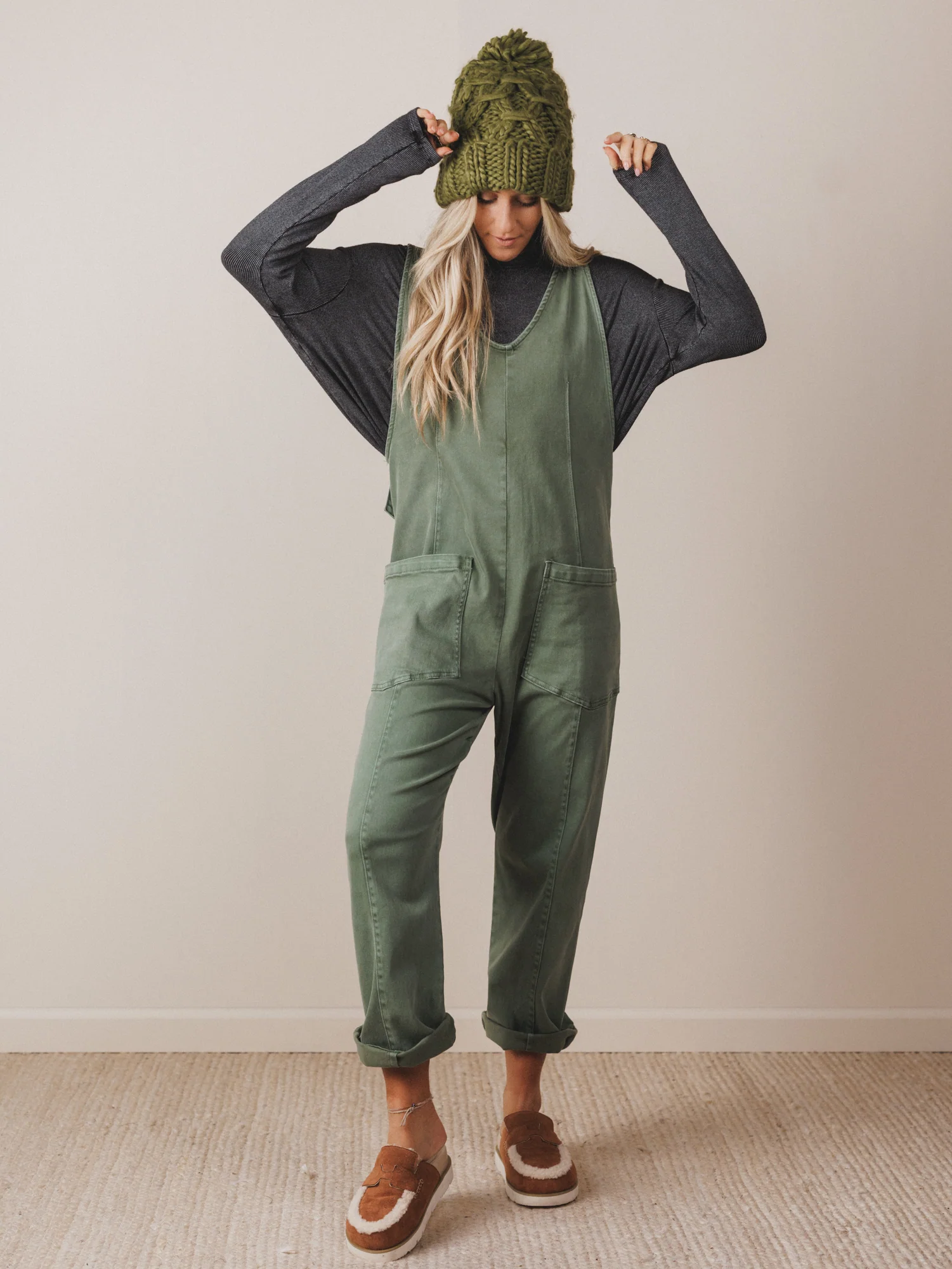 Riverbend Crossing Jumpsuit - Olive - Image 6