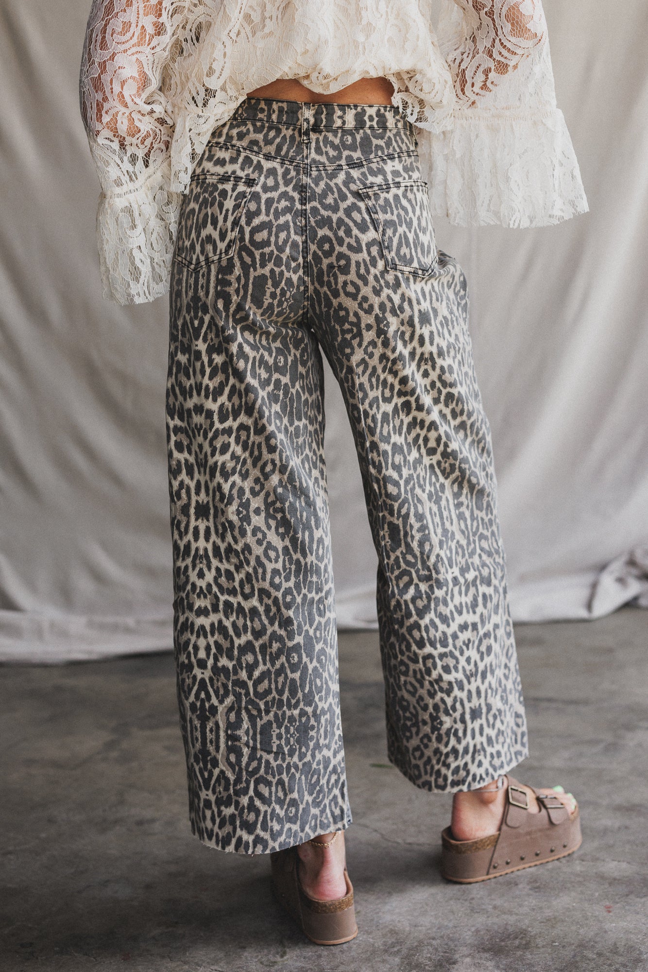 Roaming Leopard Print Pants - Brown - Image 3