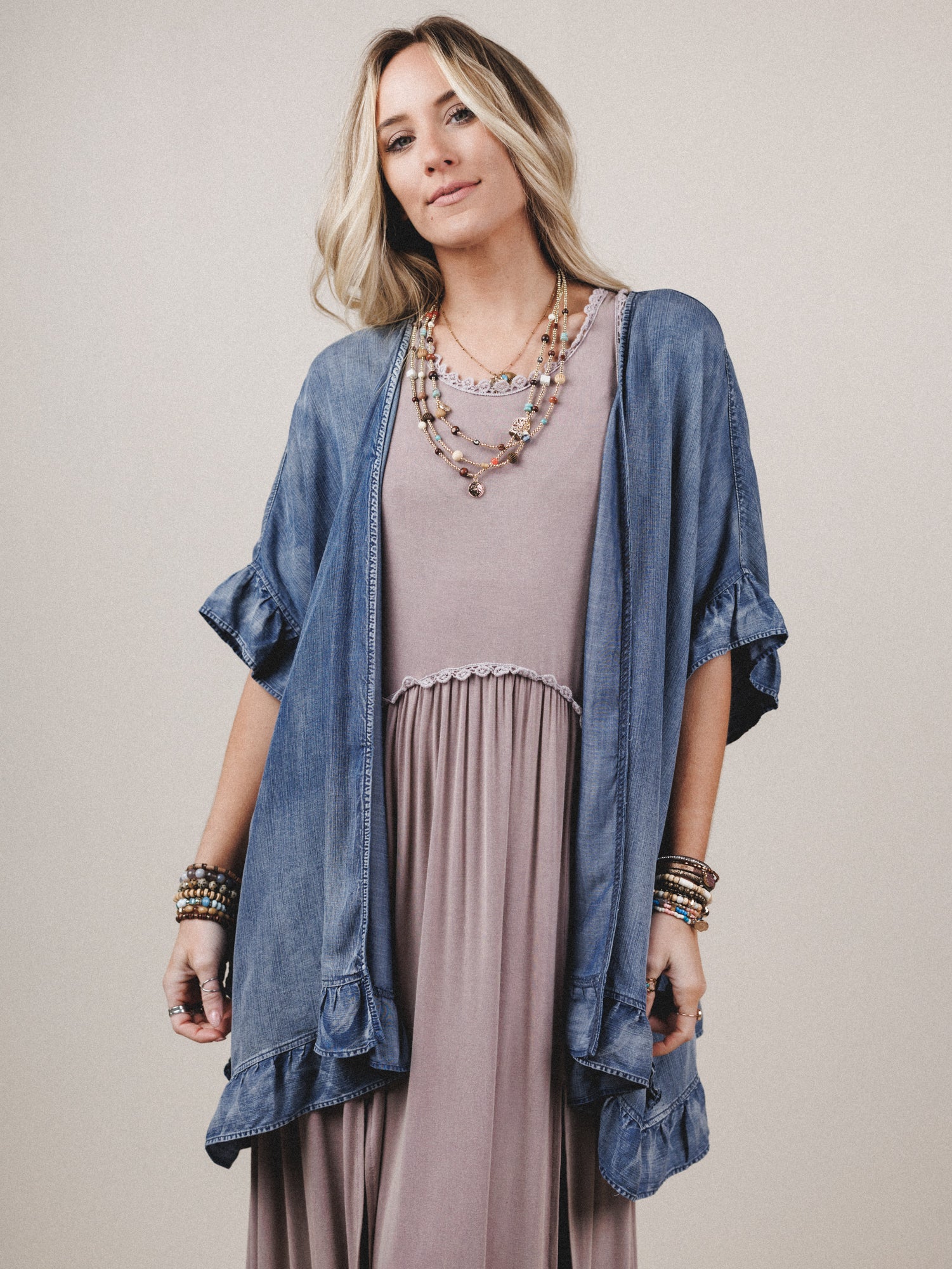 Robbie Denim Jacket - Washed Denim - Image 2