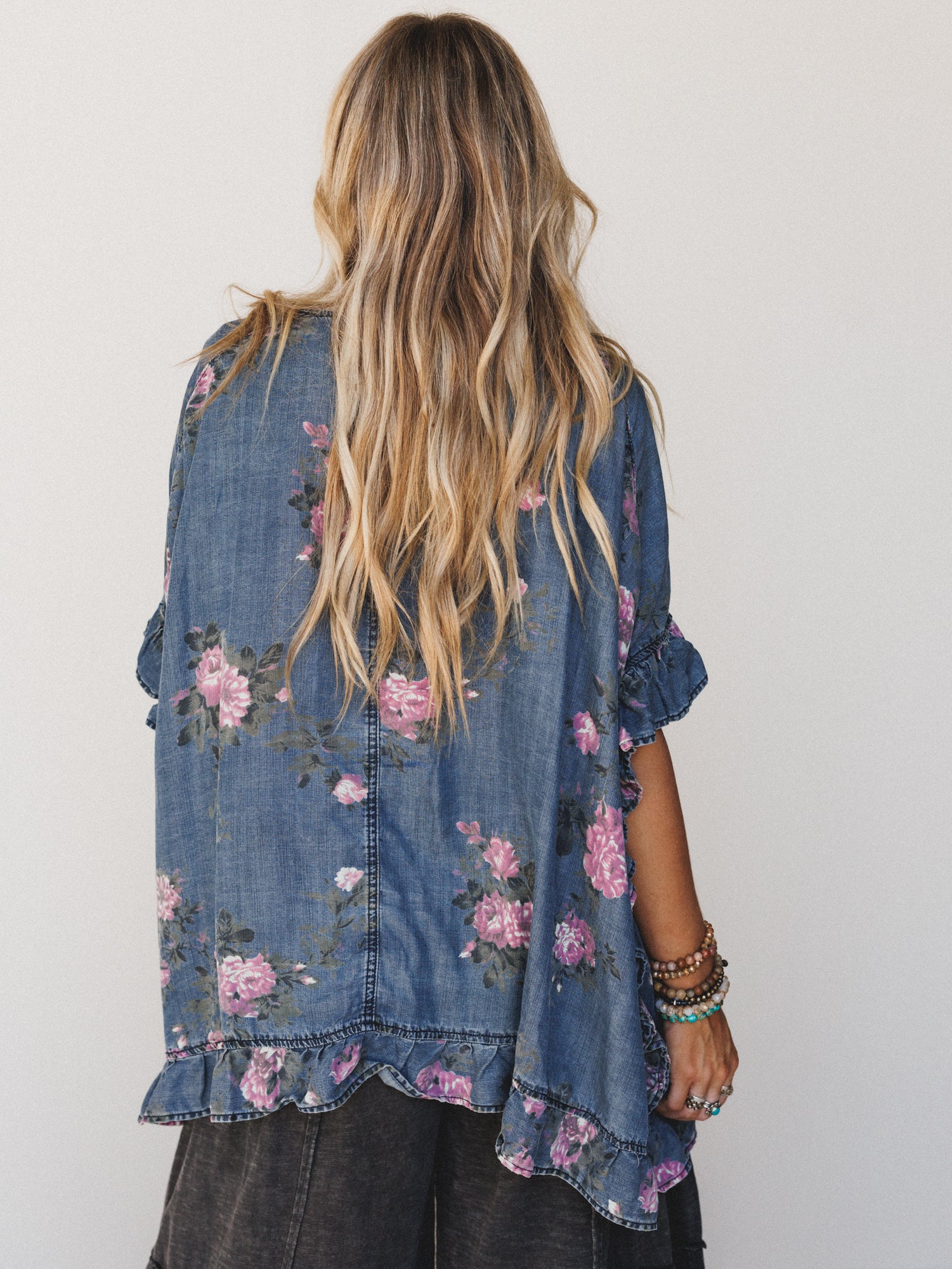Robbie Floral Denim Jacket - Denim - Image 6