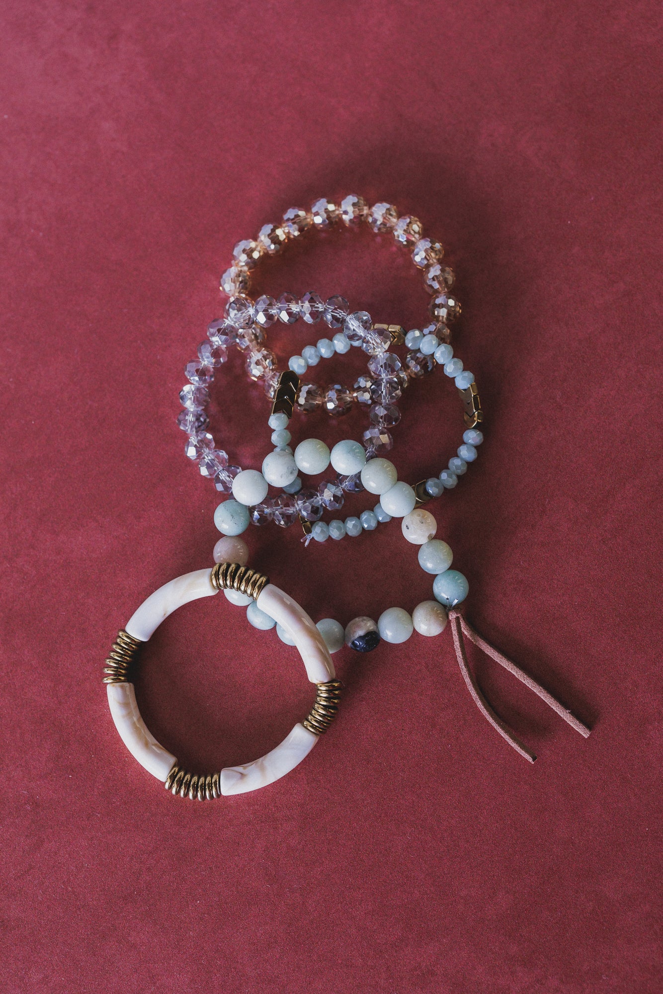 Romilly Bracelet Set - Mint Multi - Image 4