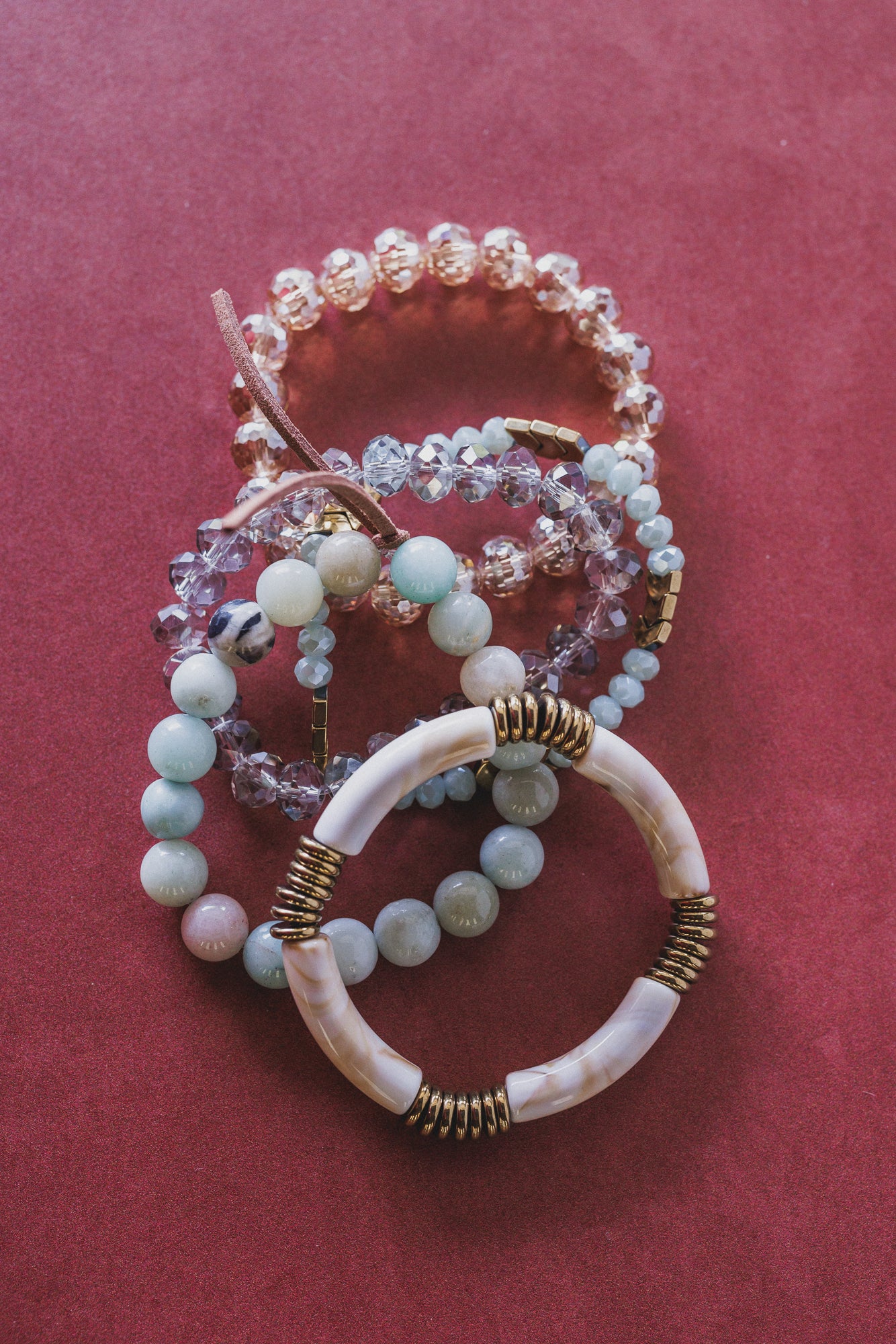 Romilly Bracelet Set - Mint Multi - Image 3