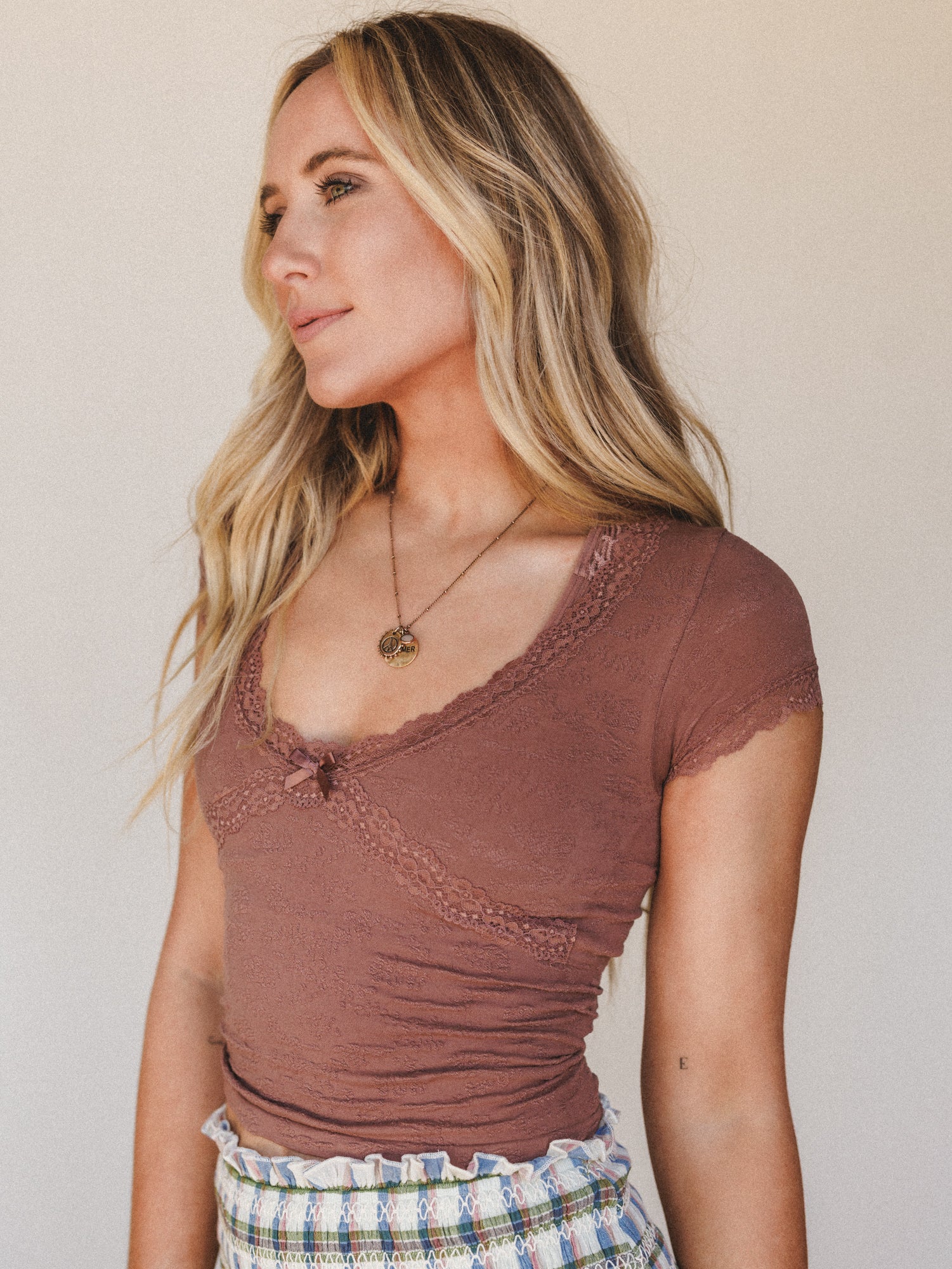 Rose Pedals Cami Top - Dusty Plum - Image 2
