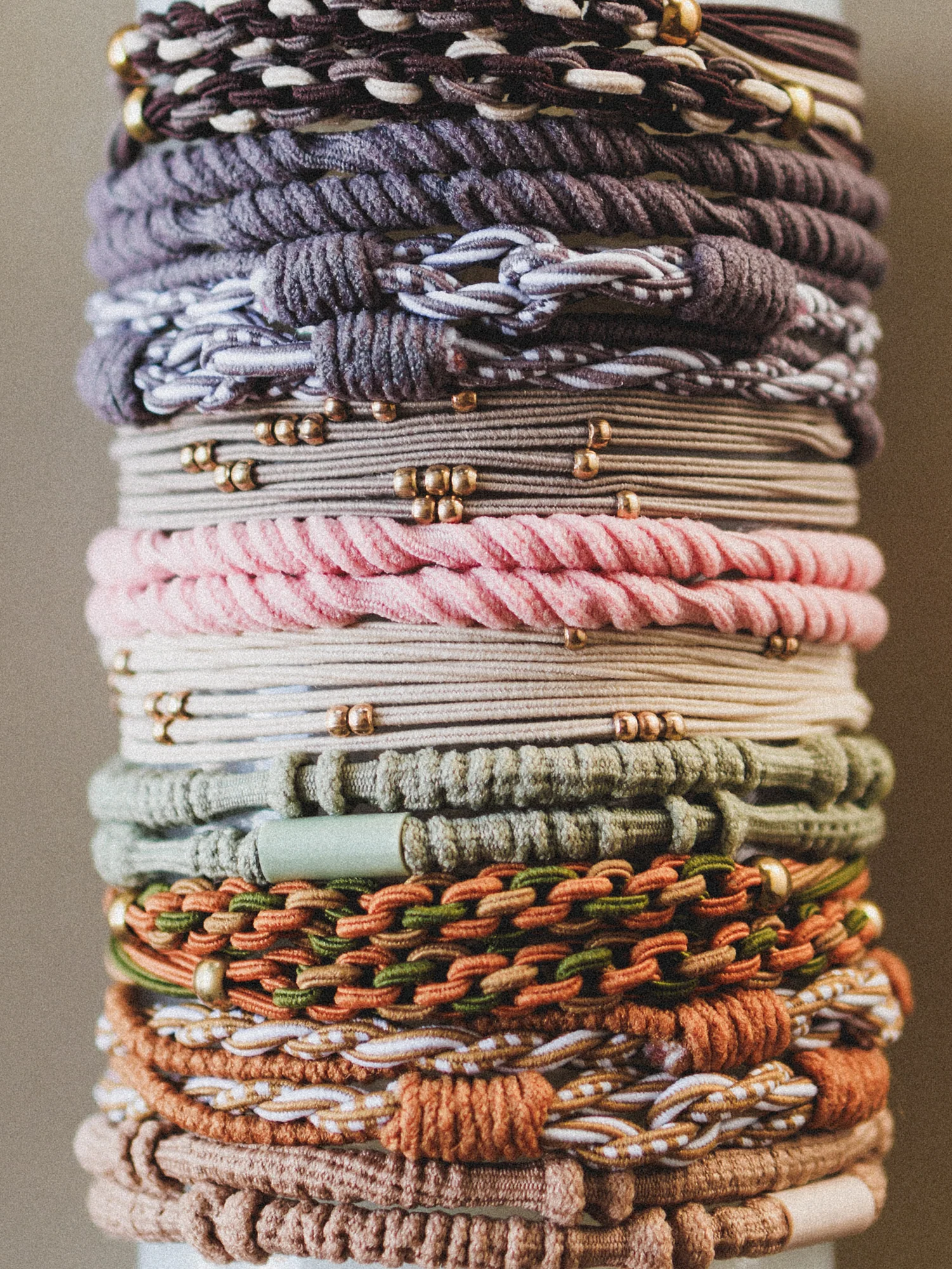 Rose Wrap Hair Tie Set - Multi - Image 2