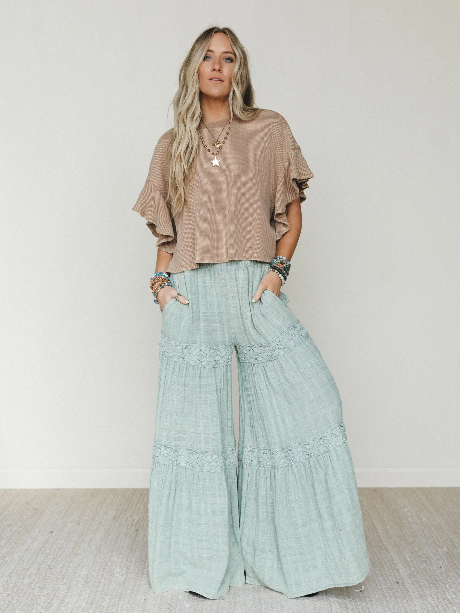 Ruffle Sleeve Tee - Coco - Image 6