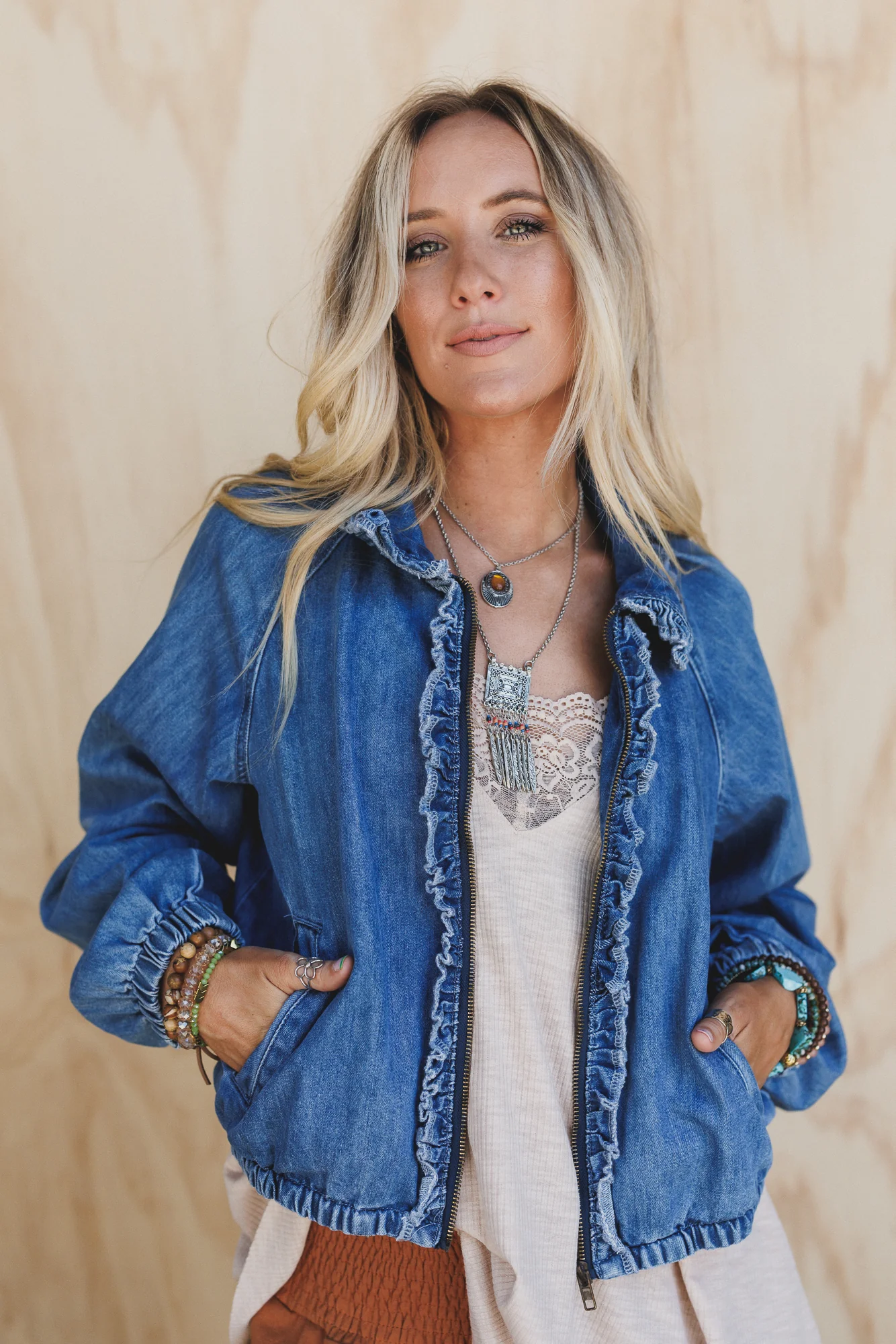 Ruffles And Thrills Denim Jacket - Denim - Image 2
