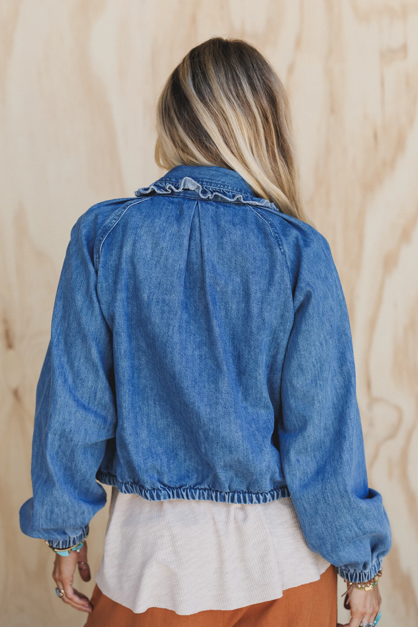Ruffles And Thrills Denim Jacket - Denim - Image 5