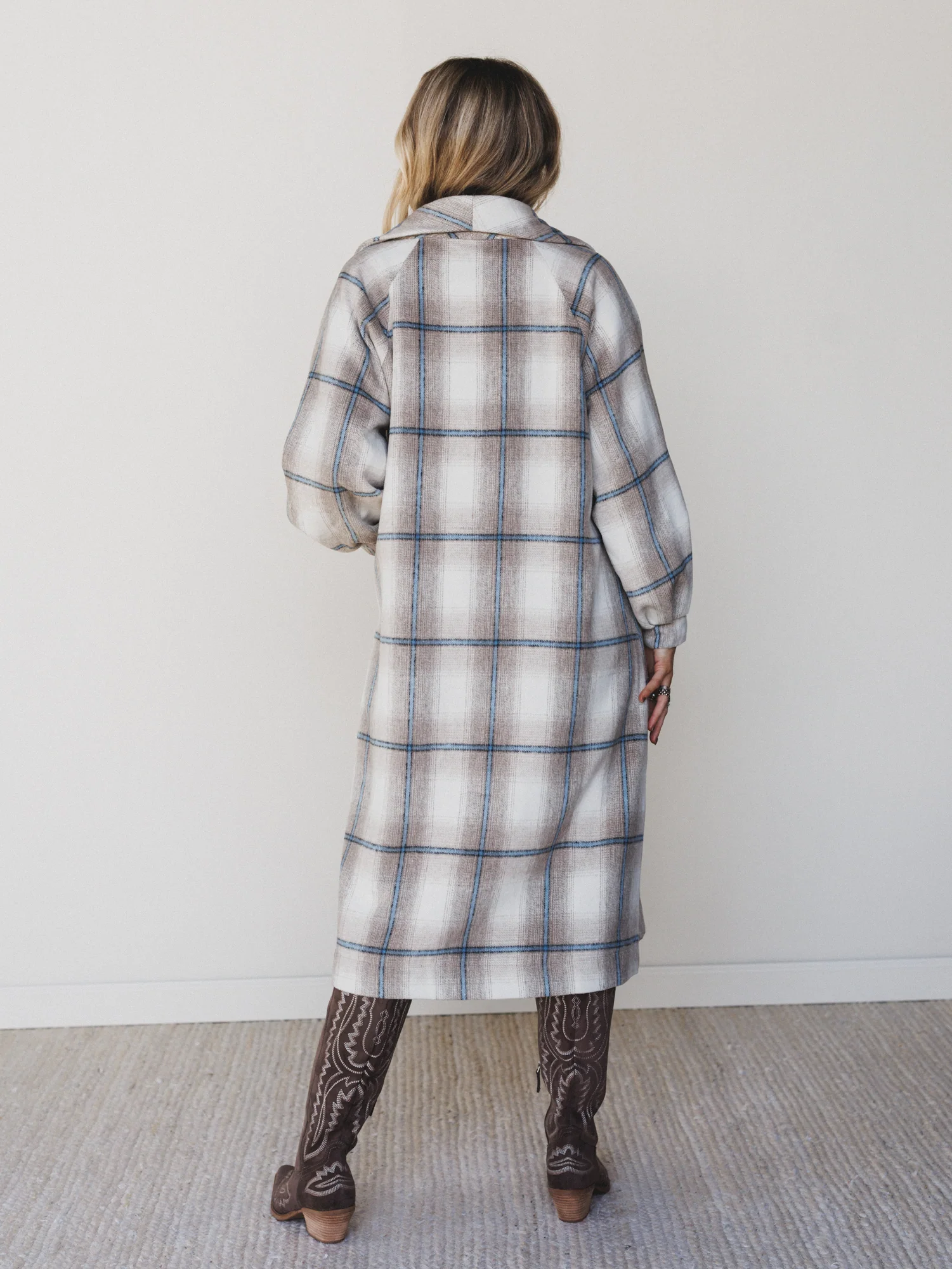 Rustic Gatherings Plaid Coat - Mocha - Image 6