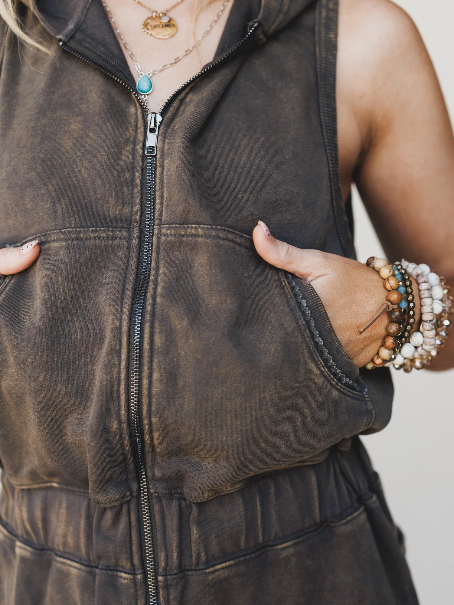 Ryder Hooded Jumpsuit - Ash - Image 3