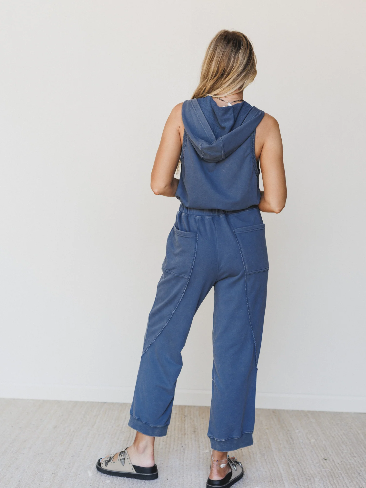 Ryder Hooded Jumpsuit - Denim - Image 5