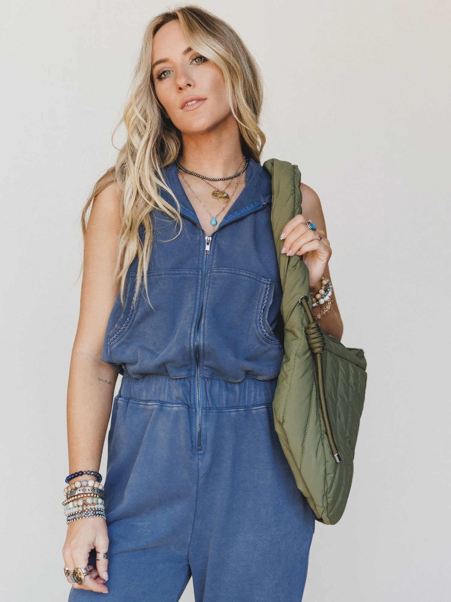 Ryder Hooded Jumpsuit - Denim - Image 7