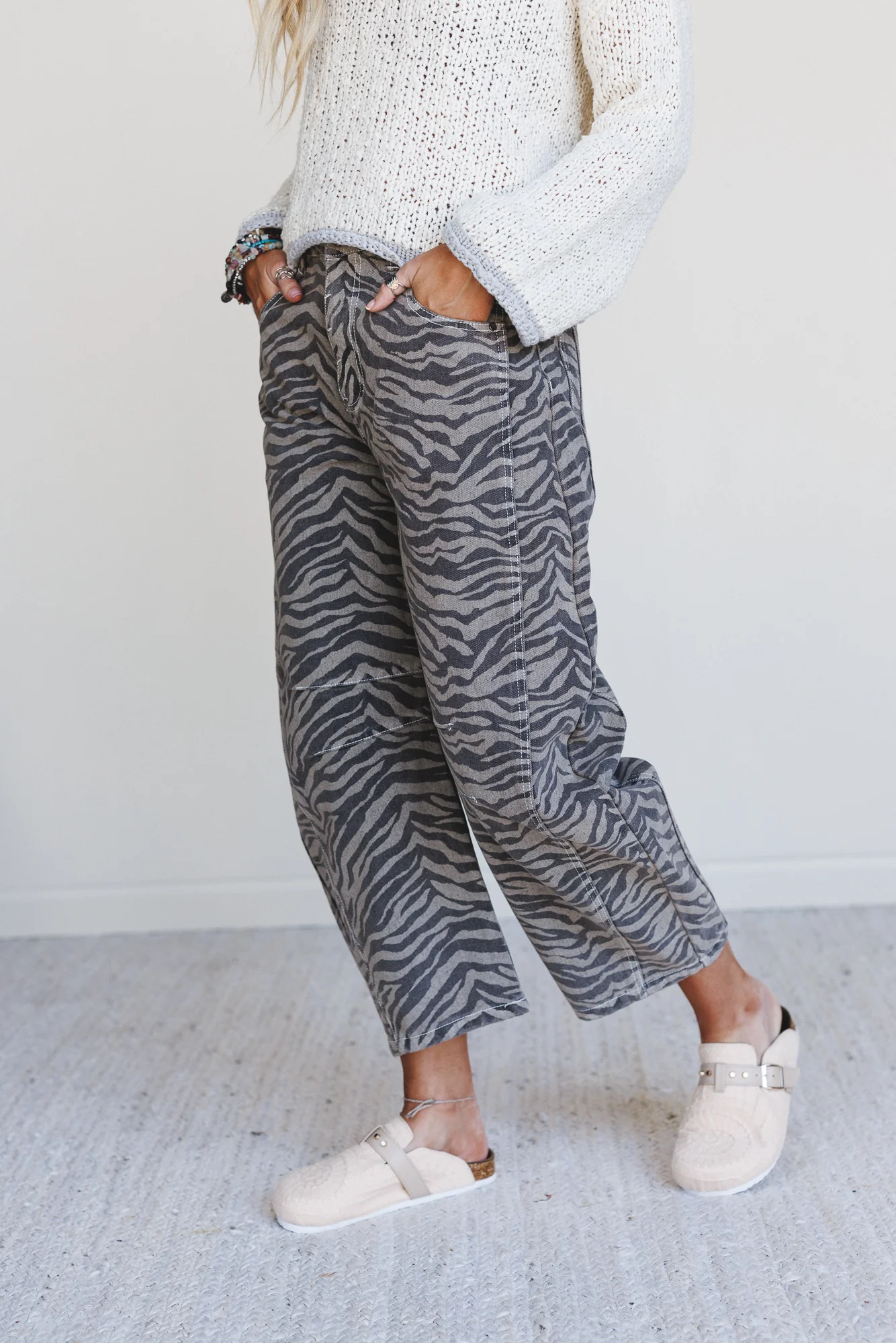 Saddle Sky Animal Print Pants - Mocha - Image 4