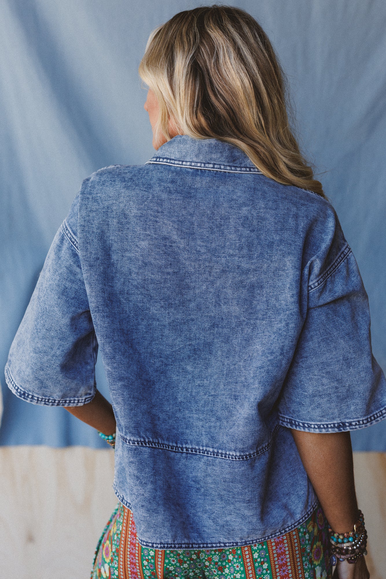 Saddle Up Style Denim Top - Denim - Image 4