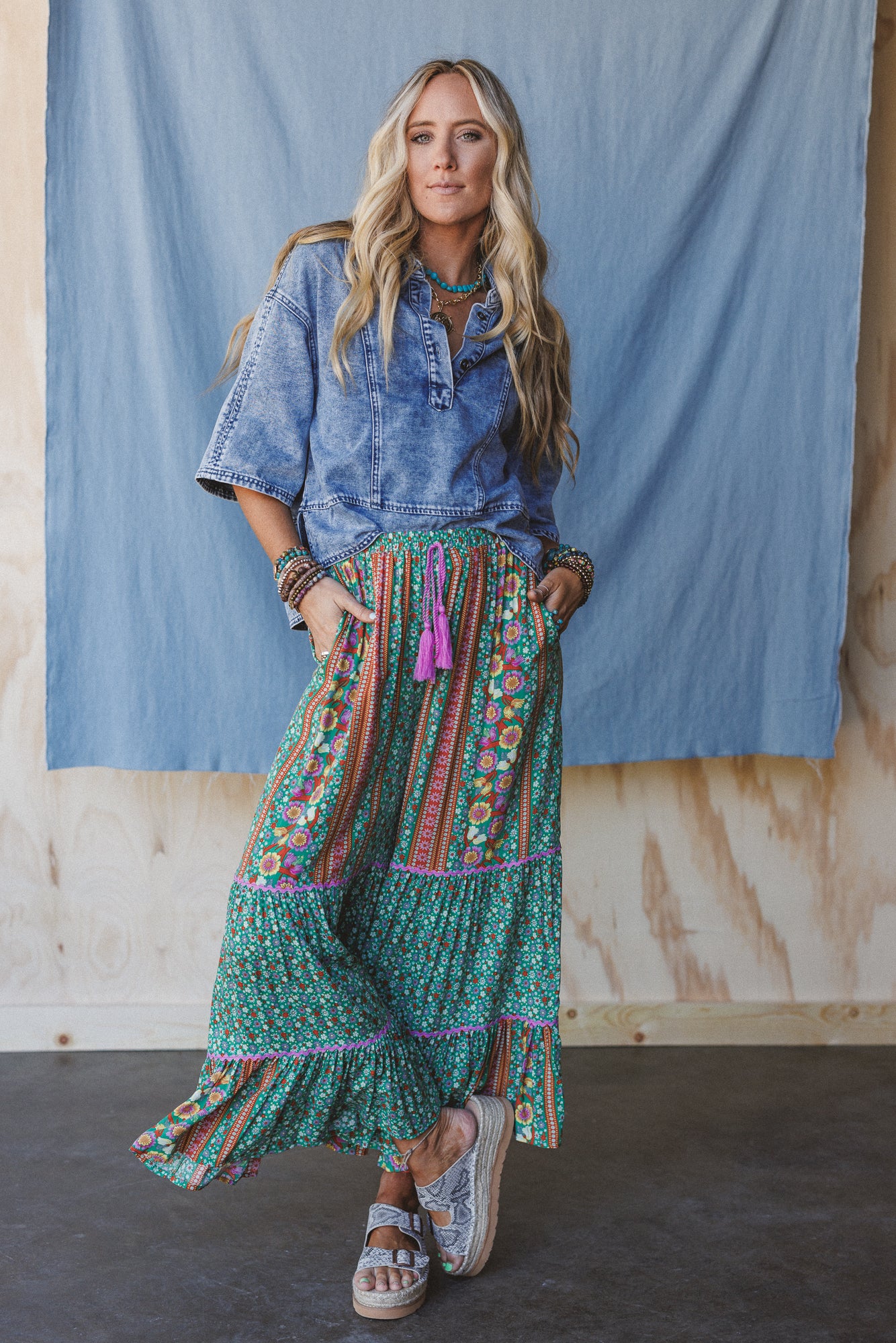 Saddle Up Style Denim Top - Denim - Image 5