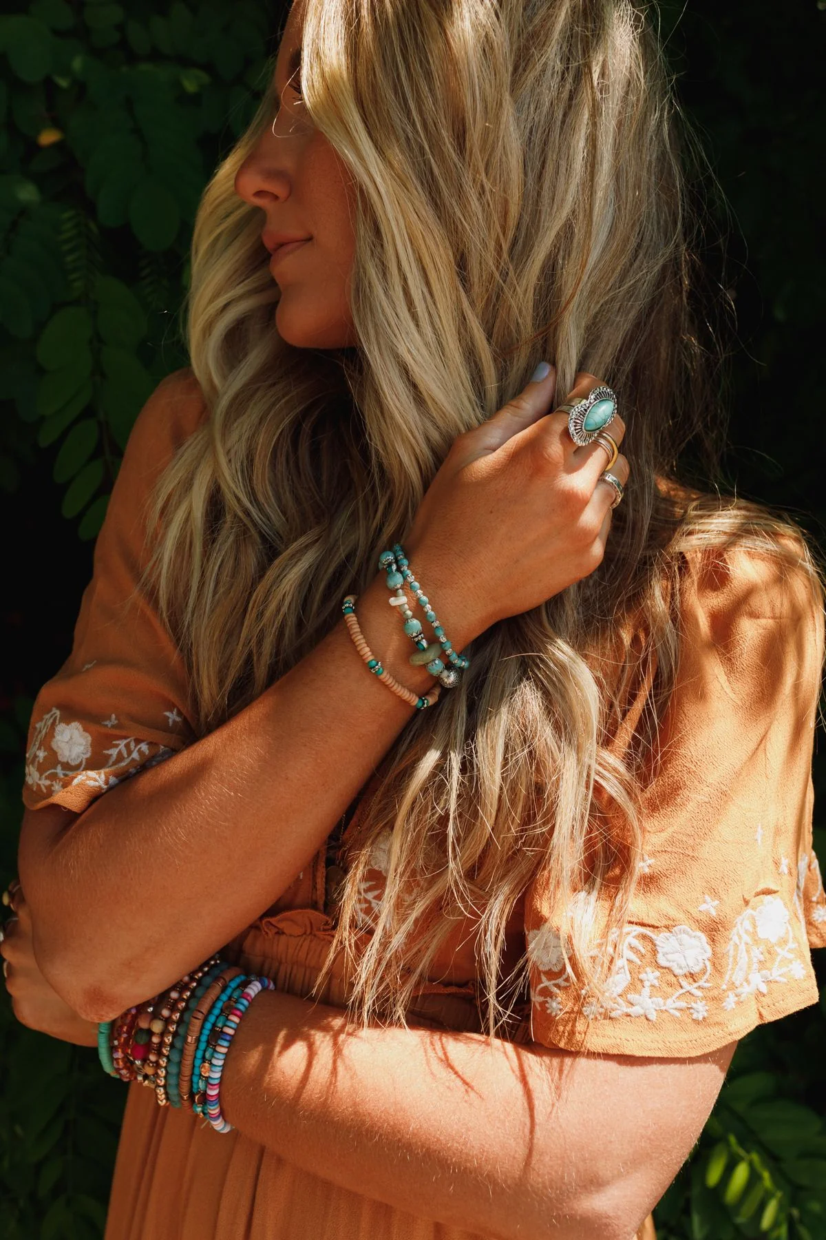 San Antonio Bracelet Set - Turquoise - Image 4