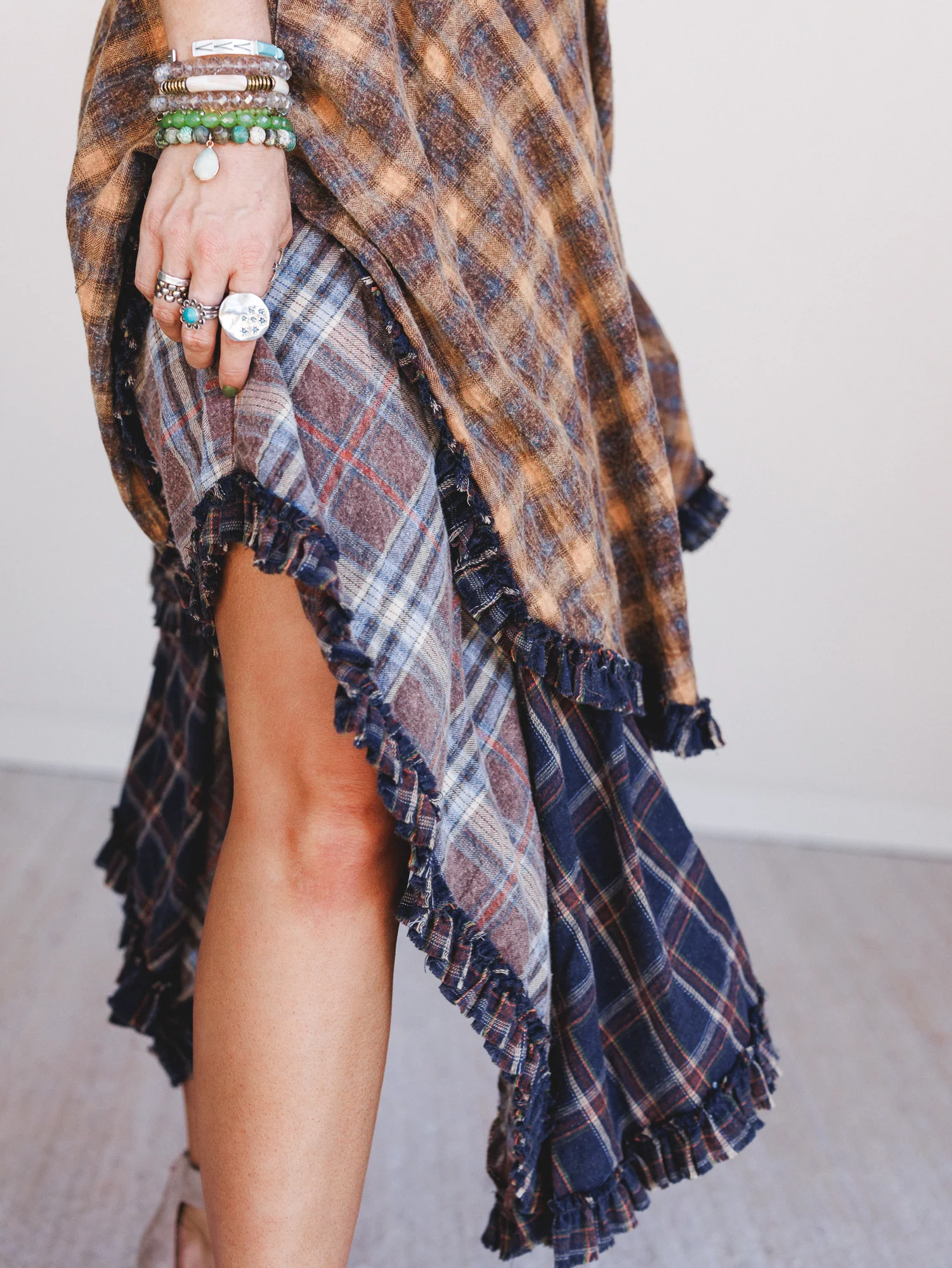 Sand Dancer Plaid Skirt - Navy - Image 5