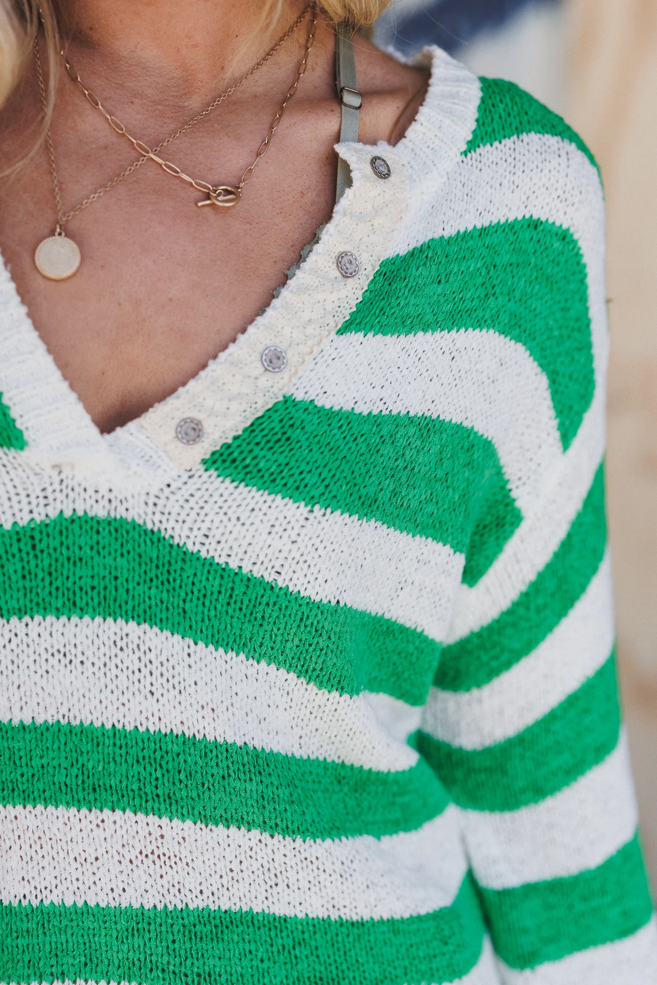 Sandy Shores Striped Top - Ivory - Image 3