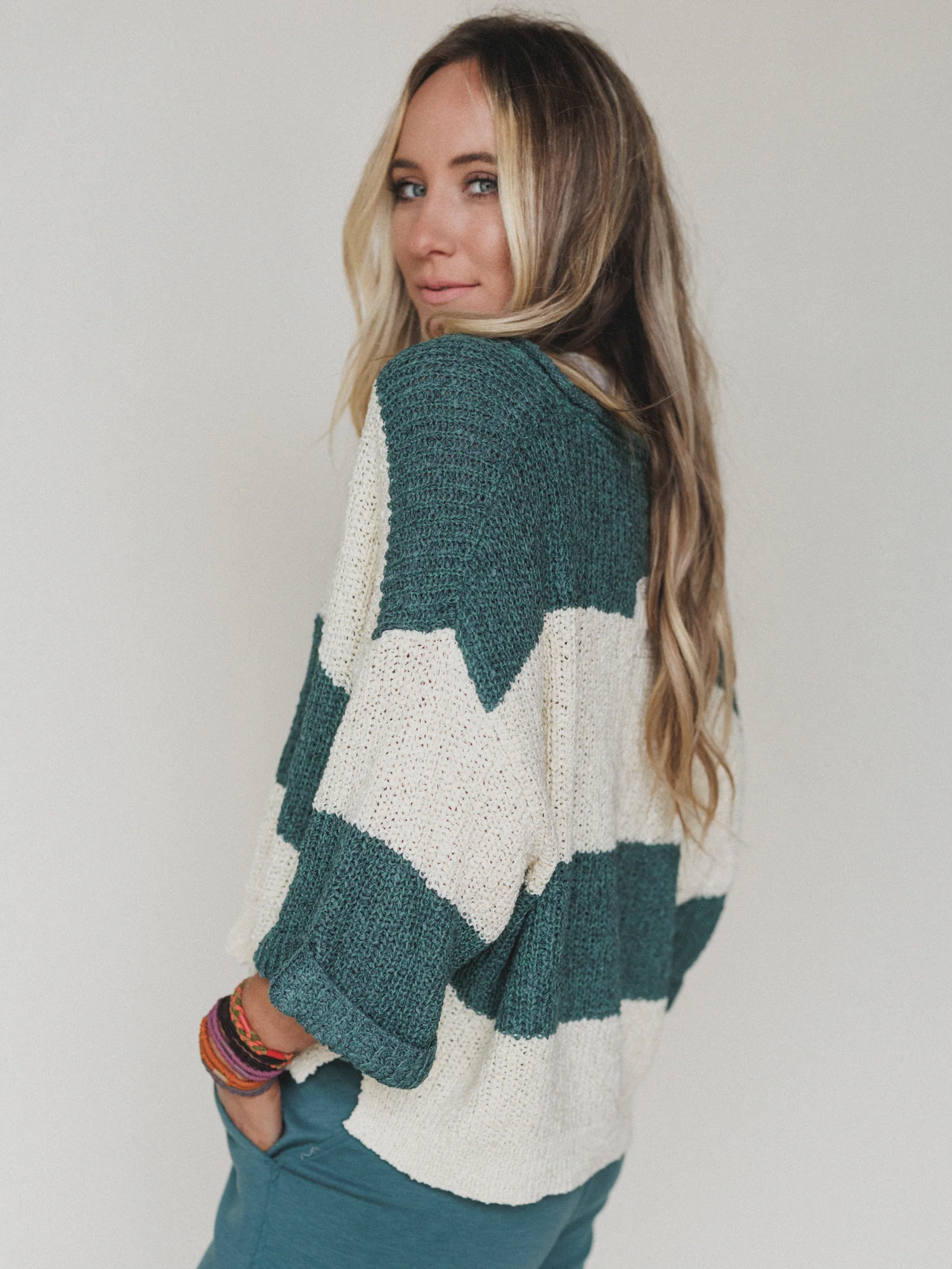 Sandy Stripes Sweater - Ash Jade - Image 2