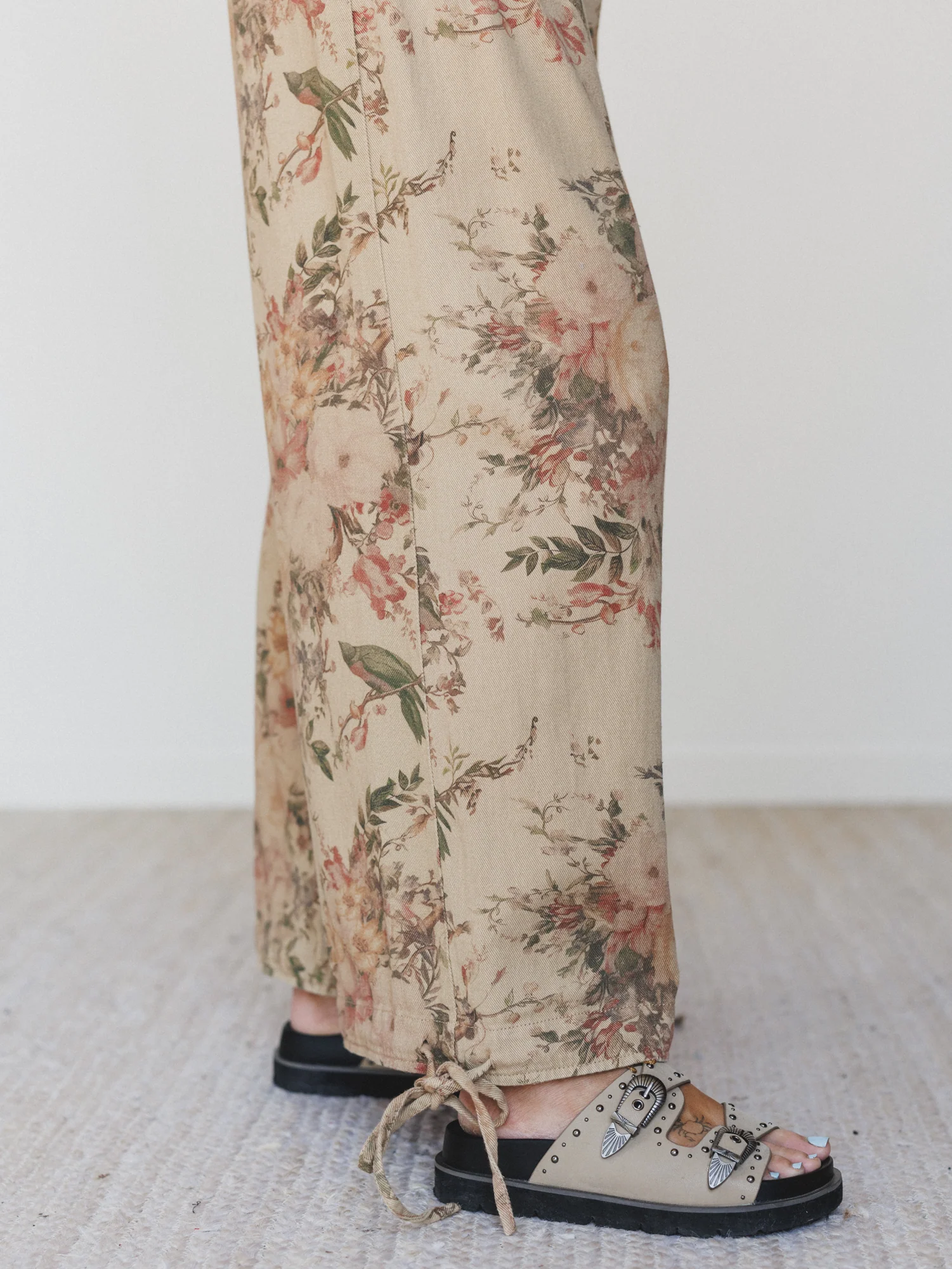 Season of Florals Pants - Tan - Image 3