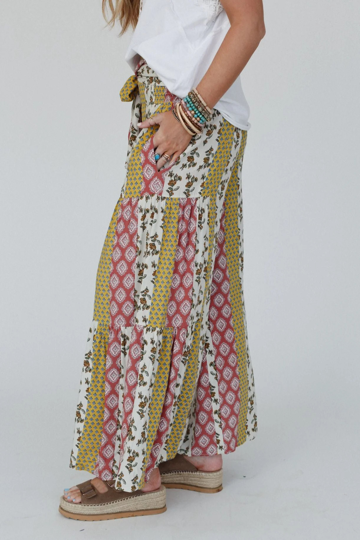 The Nest Secret Admirer Printed Pants - Patchwork Multi - Image 4