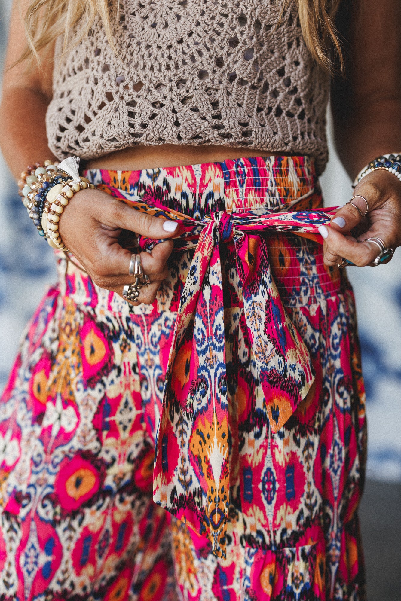 The Nest Secret Admirer Printed Pants - Pink Multi - Image 2