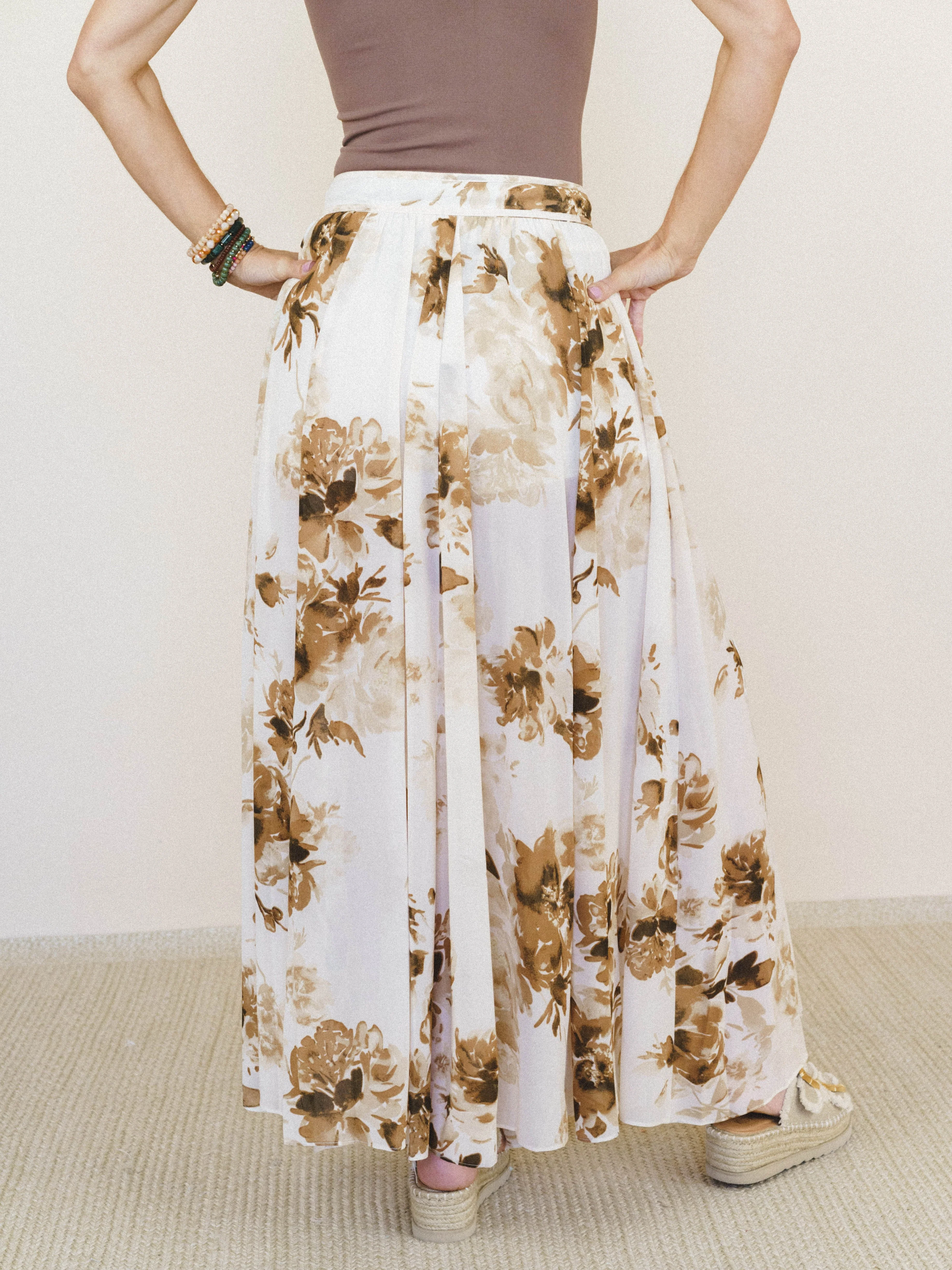 Sepia Spring Maxi Skirt - Sand - Image 3