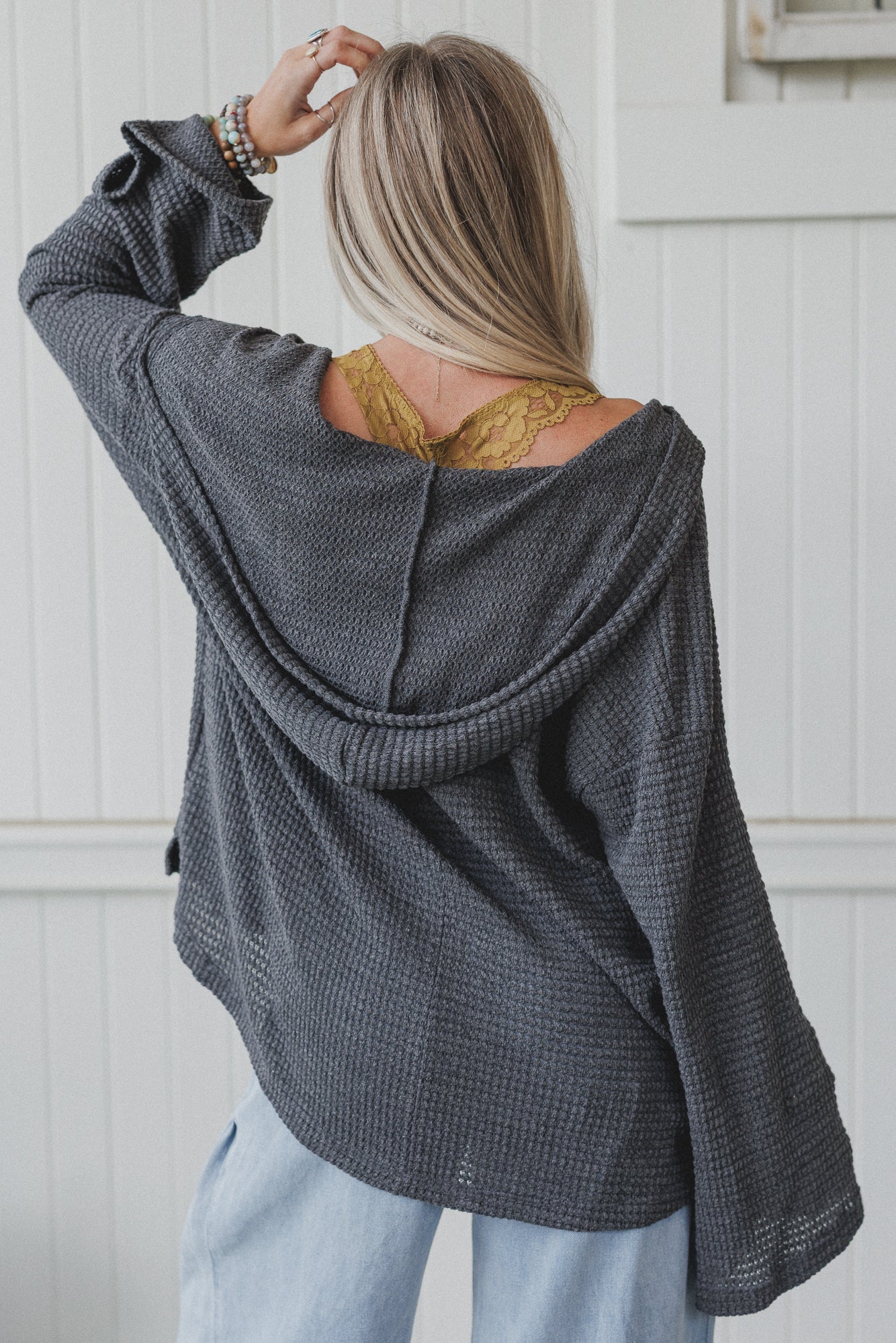 The Nest Serene Textured Top - Charcoal - Image 5