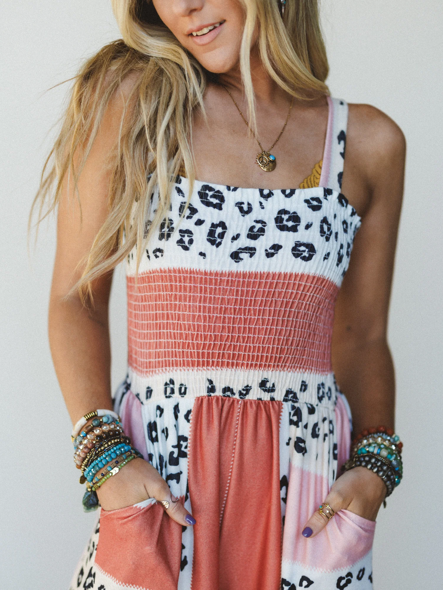 Serendipity Animal Print Jumpsuit - Coral - Image 3