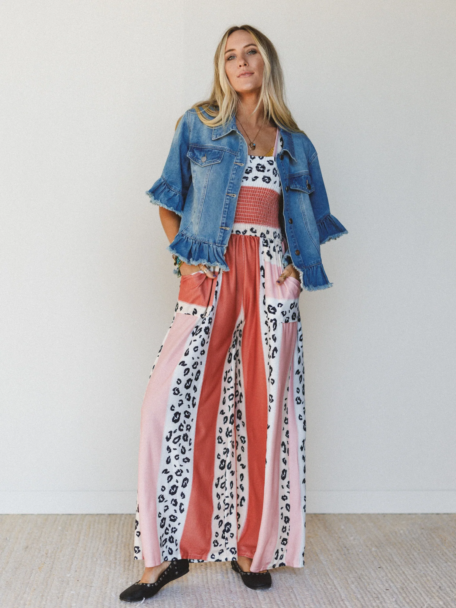 Serendipity Animal Print Jumpsuit - Coral - Image 6