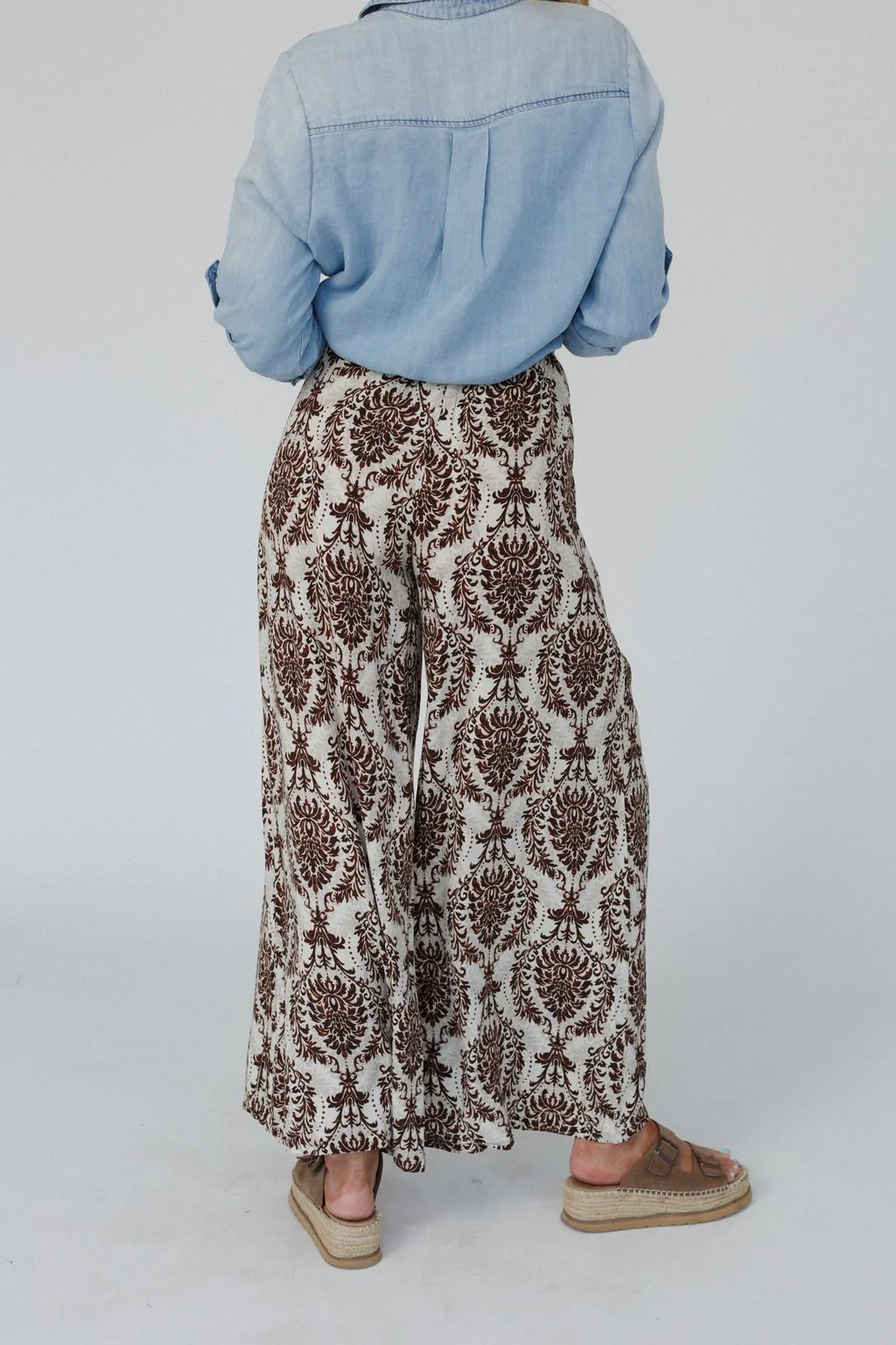 Serene Spirit Wide Leg Pants - Brown - Image 3