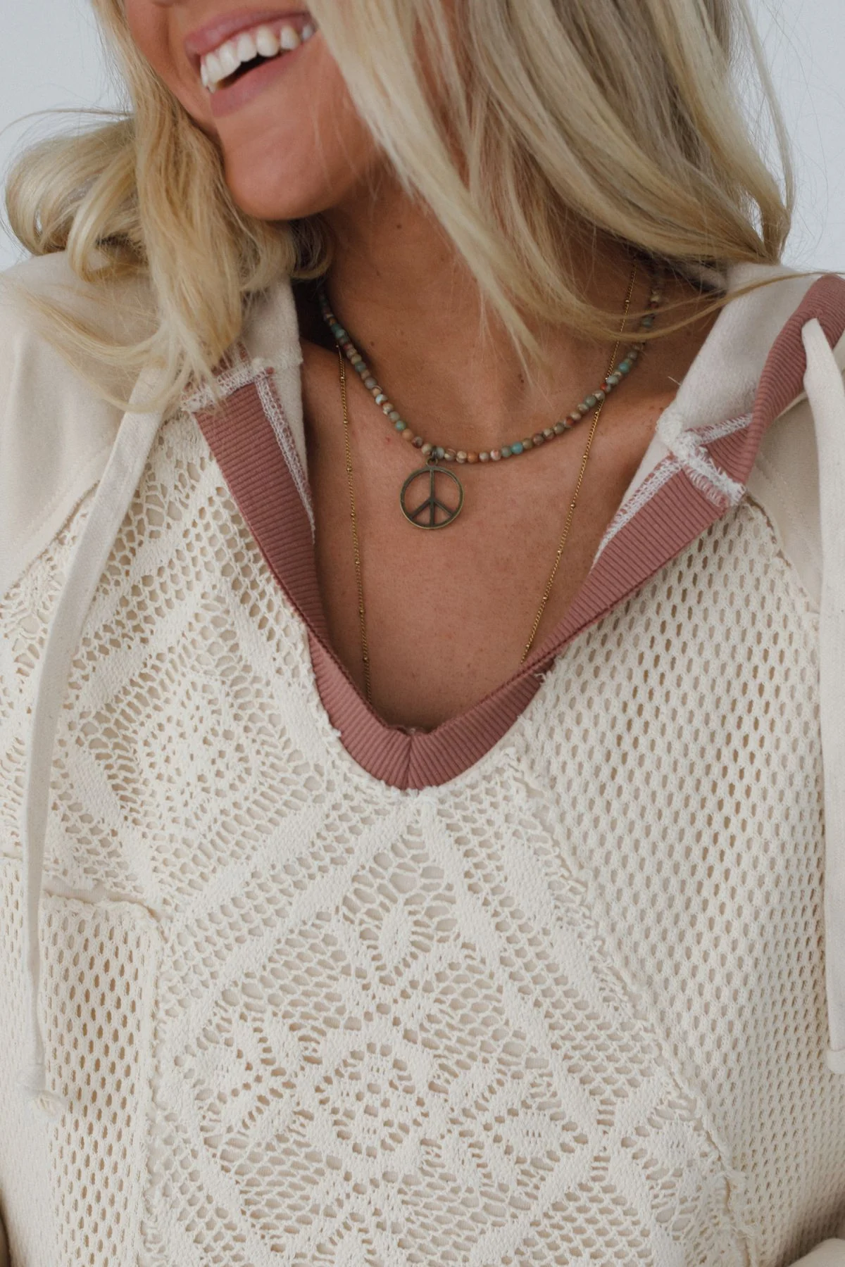 Set In Stone Peace Necklace - Multi - Image 5