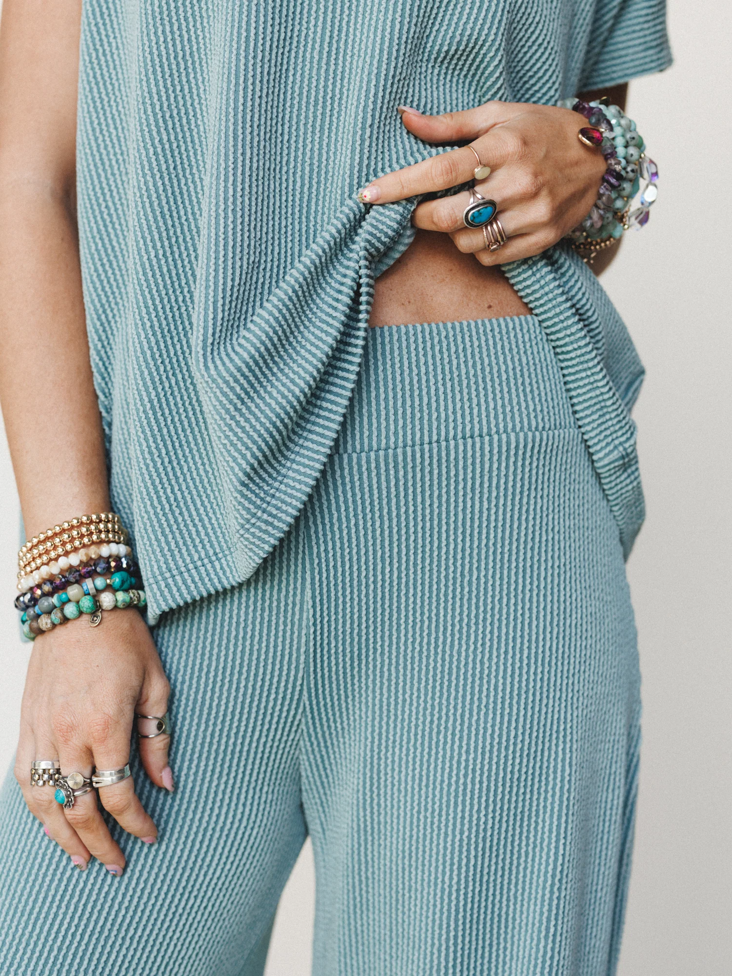 Set On It Pant And Tee Set - Jade - Image 4