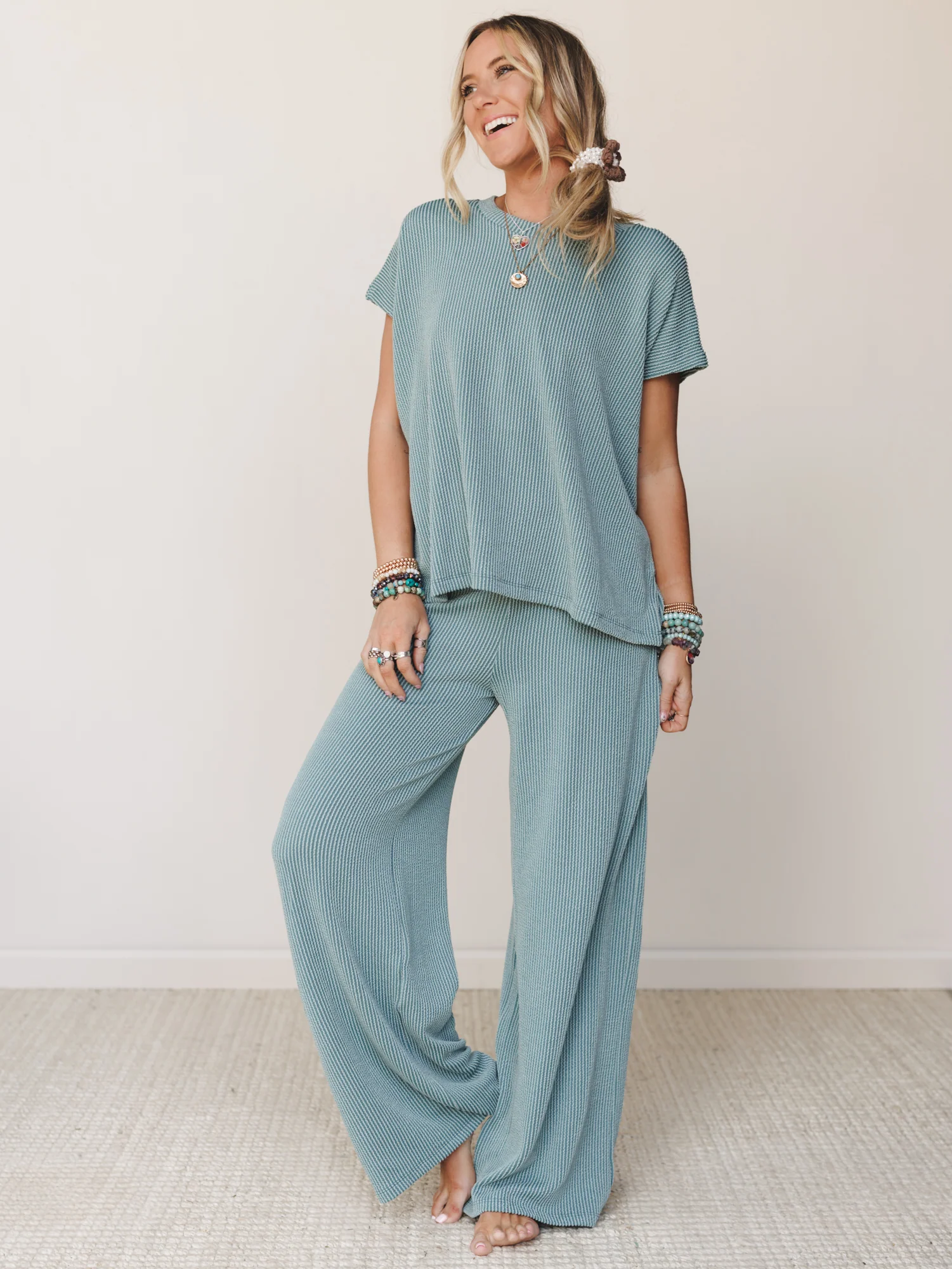 Set On It Pant And Tee Set - Jade - Image 6