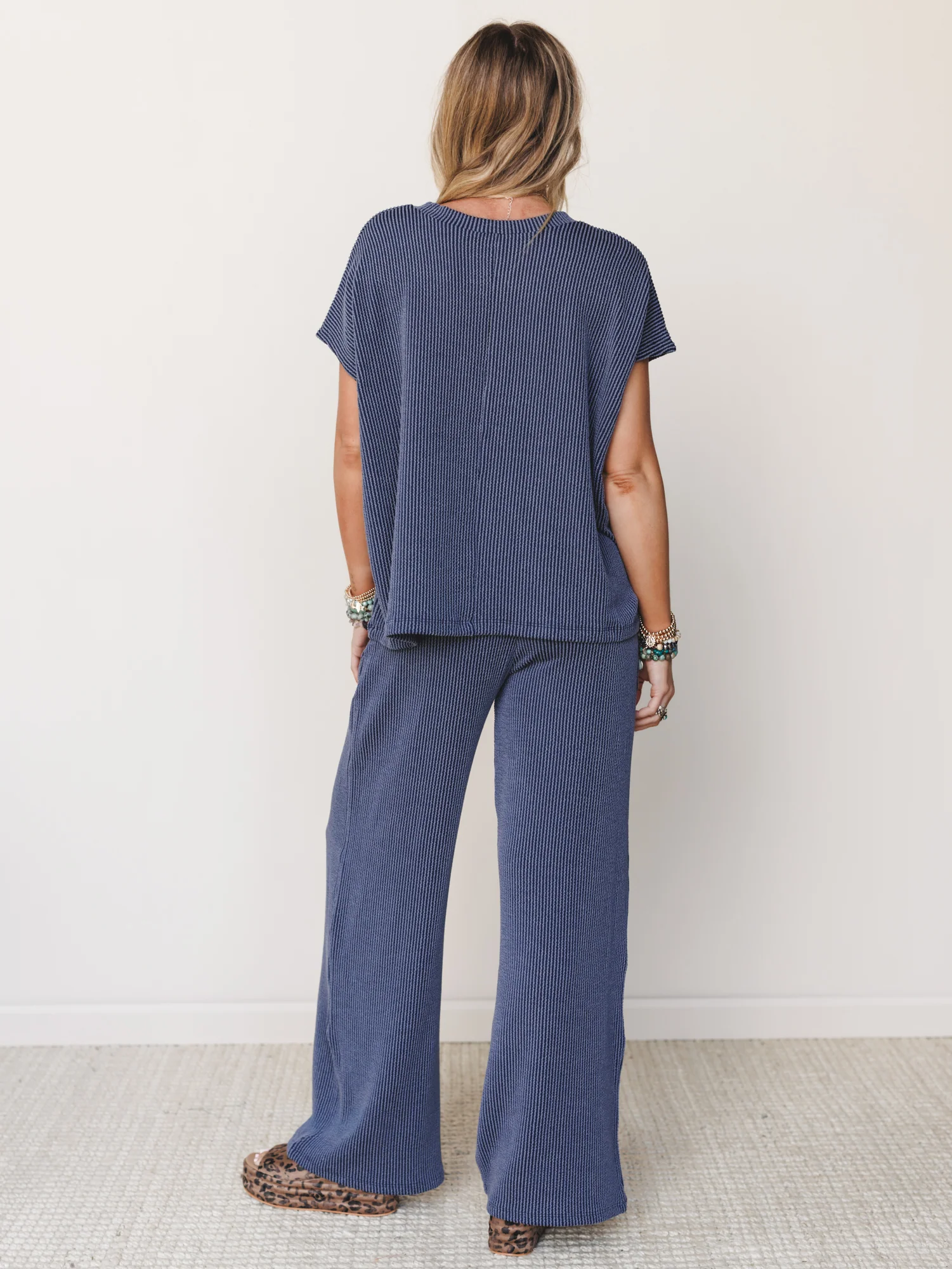 Set On It Pant And Tee Set - Navy - Image 7