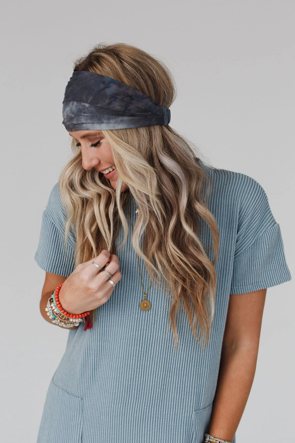 Shimmy Tie Dye Headband - Charcoal - Image 11