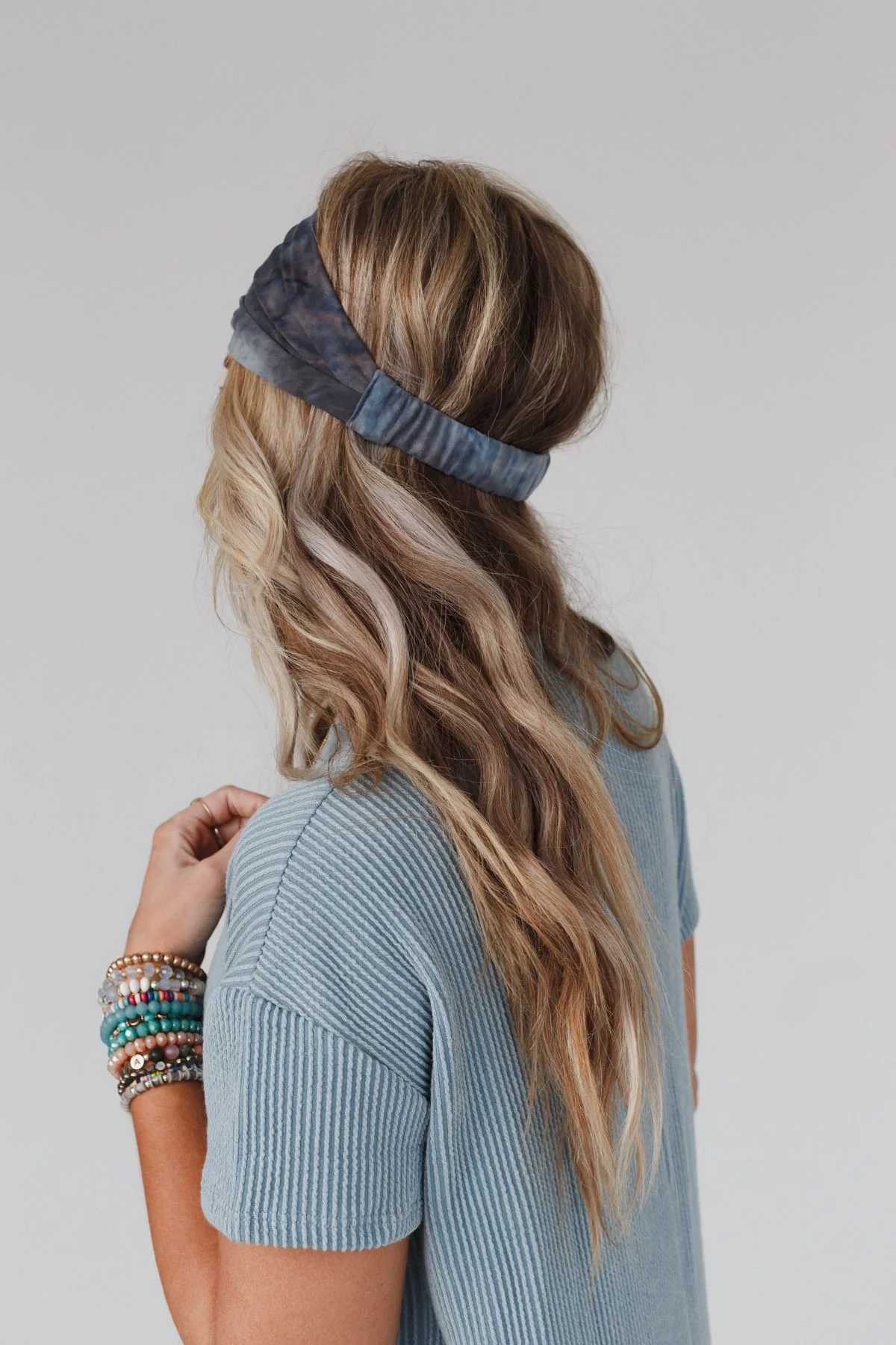 Shimmy Tie Dye Headband - Charcoal - Image 12