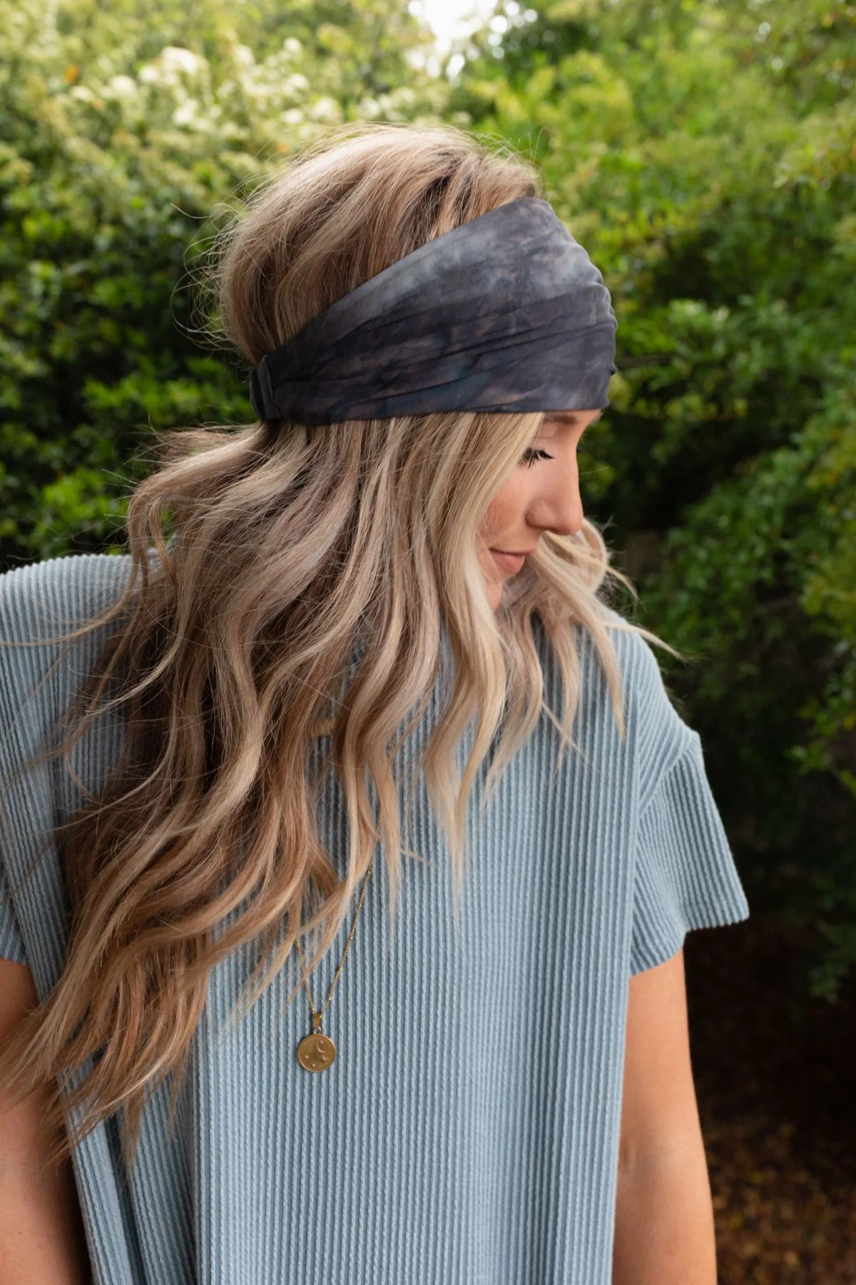 Shimmy Tie Dye Headband - Charcoal - Image 3