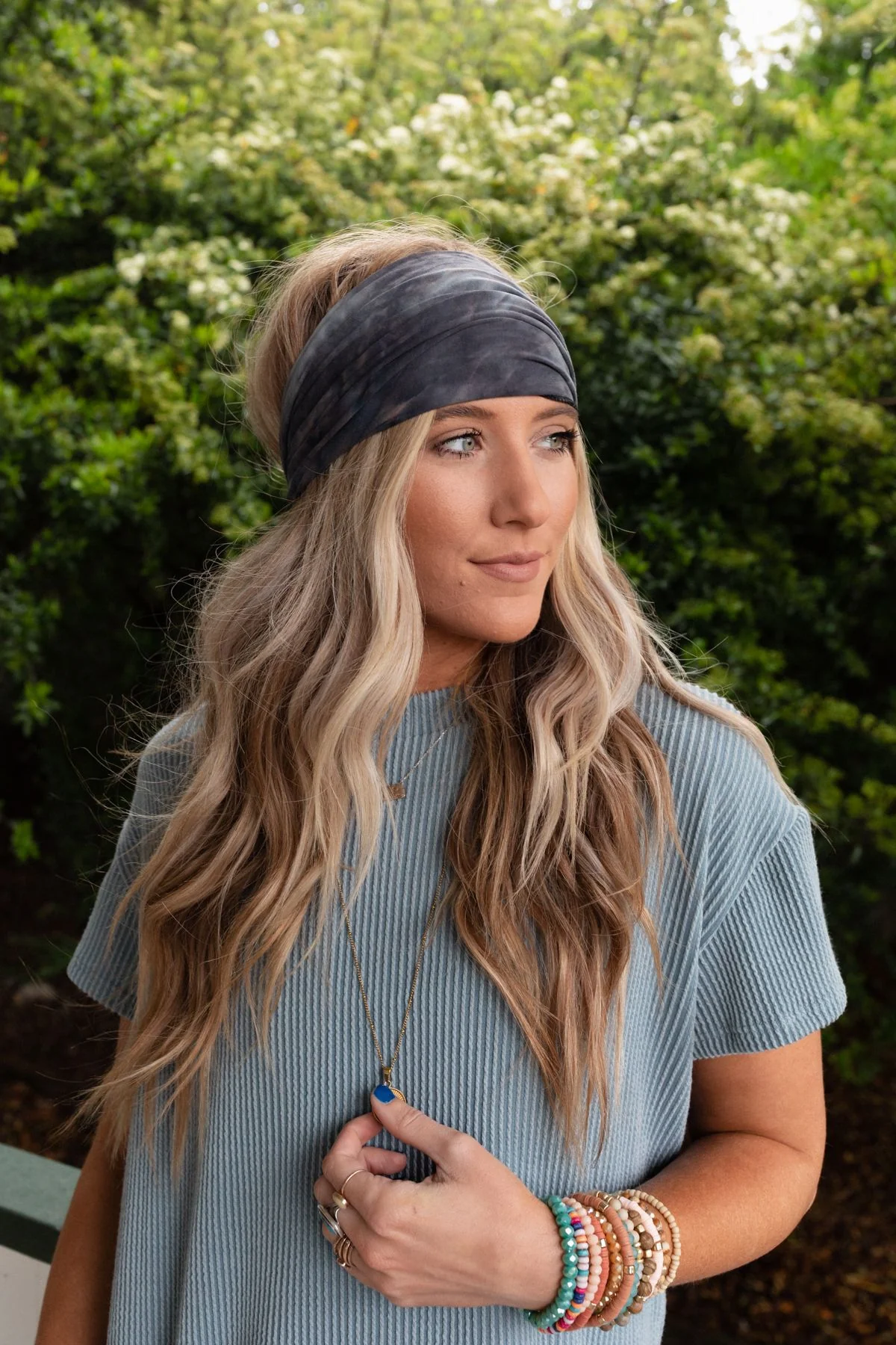 Shimmy Tie Dye Headband - Charcoal - Image 8