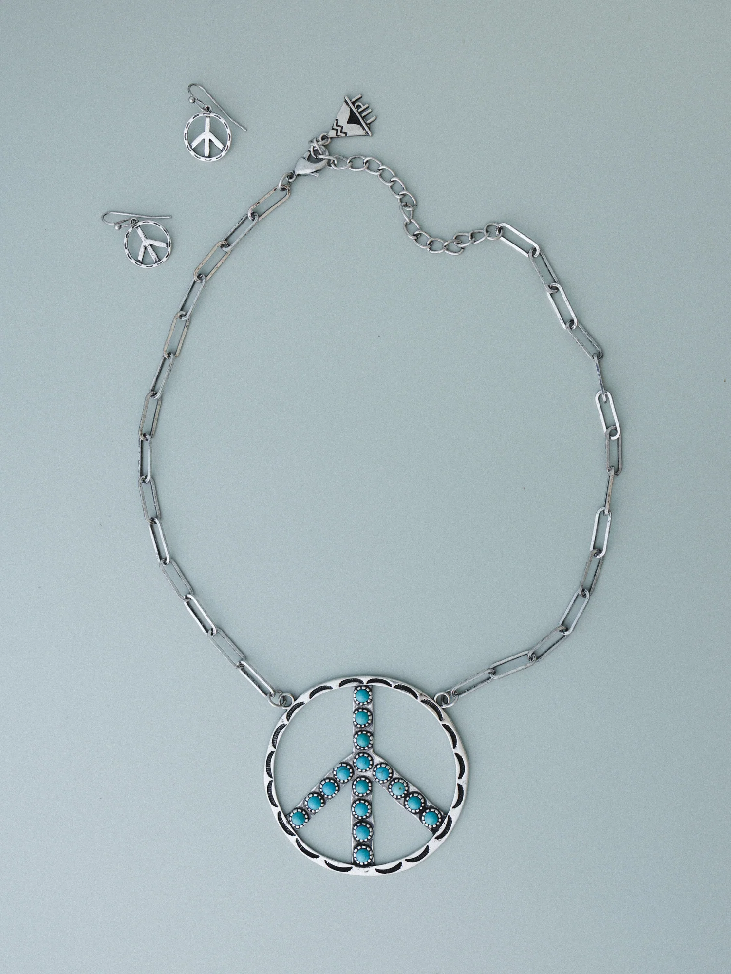 Show Peace Necklace and Earring Set - Turquoise
