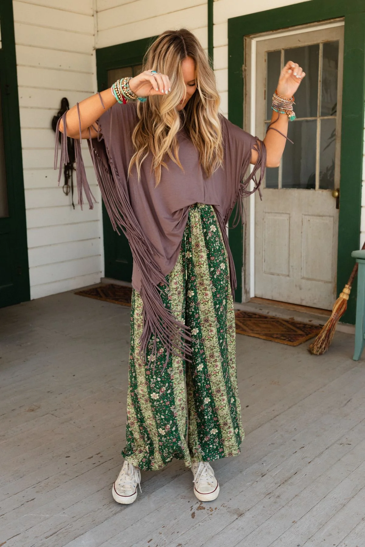 The Nest Showstopper Fringe Top - Mocha - Image 10