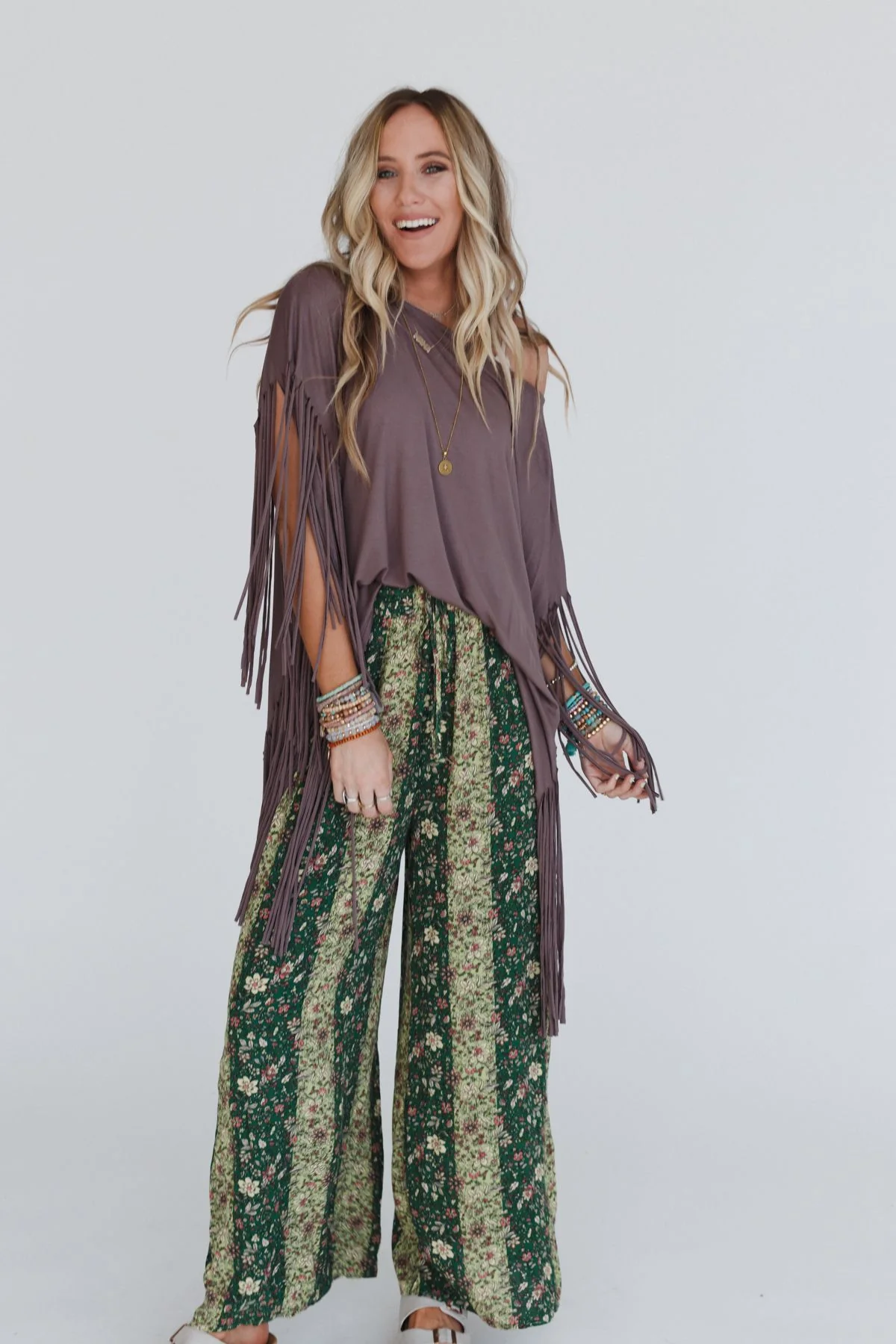 The Nest Showstopper Fringe Top - Mocha - Image 5