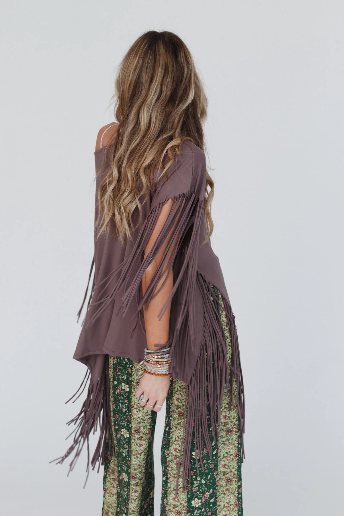The Nest Showstopper Fringe Top - Mocha - Image 7