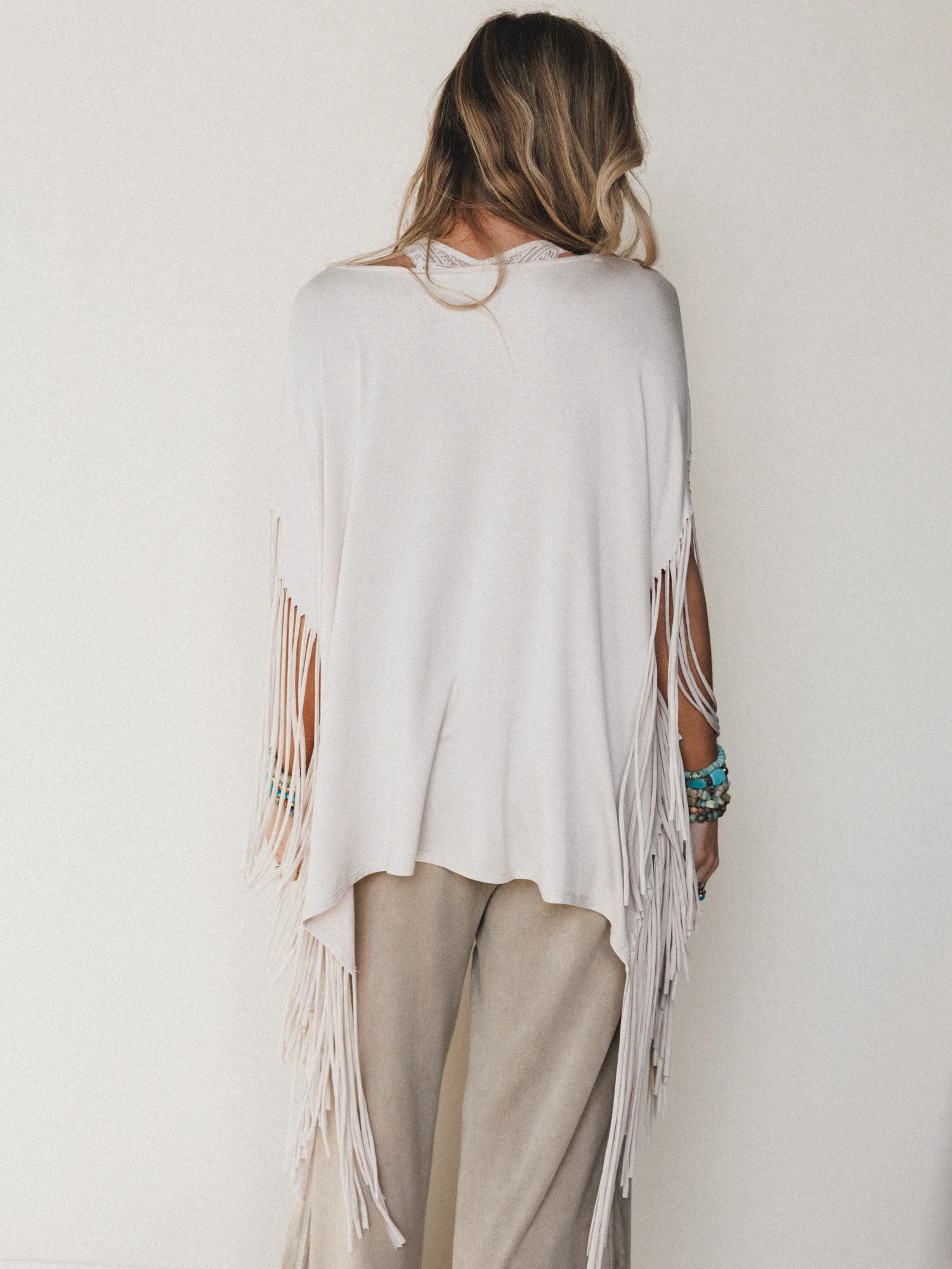 The Nest Showstopper Fringe Top - Oat - Image 6