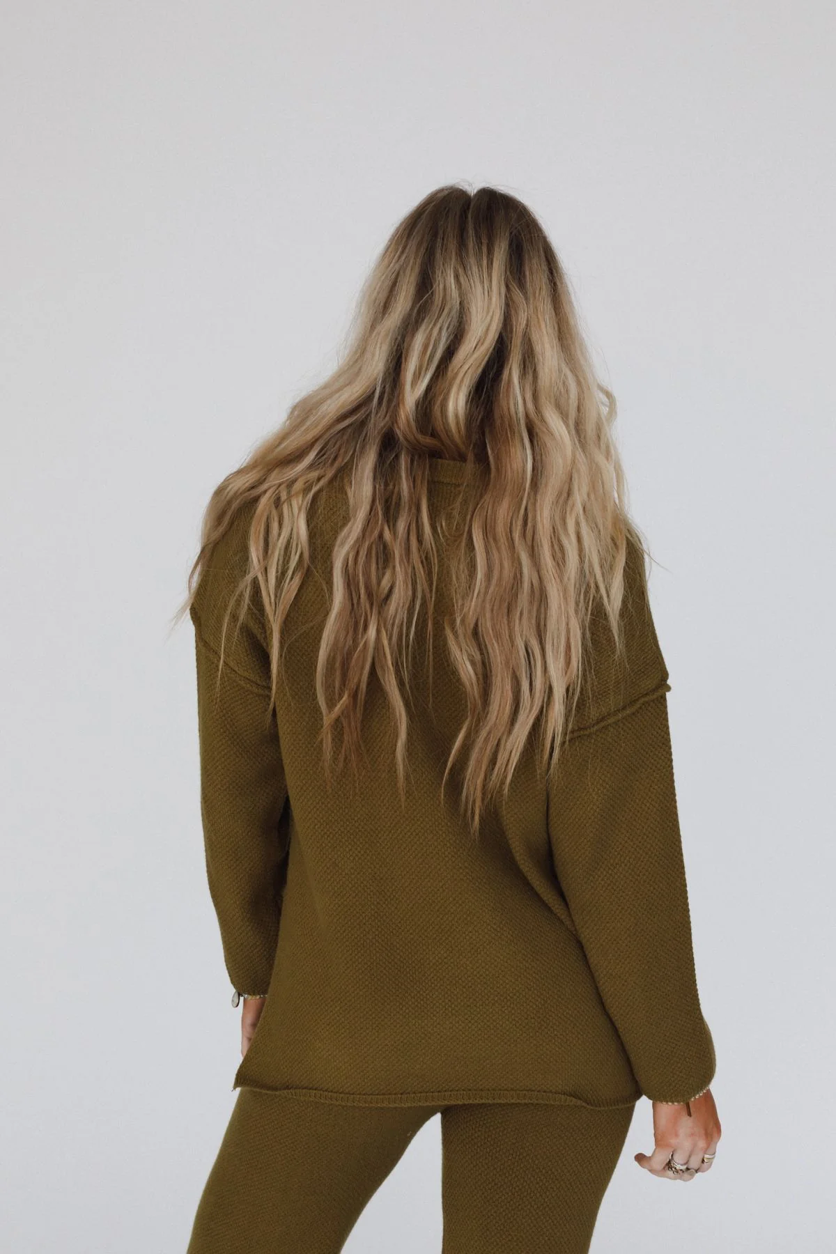 Sierra Slumber Waffle Knit Set - Olive - Image 4
