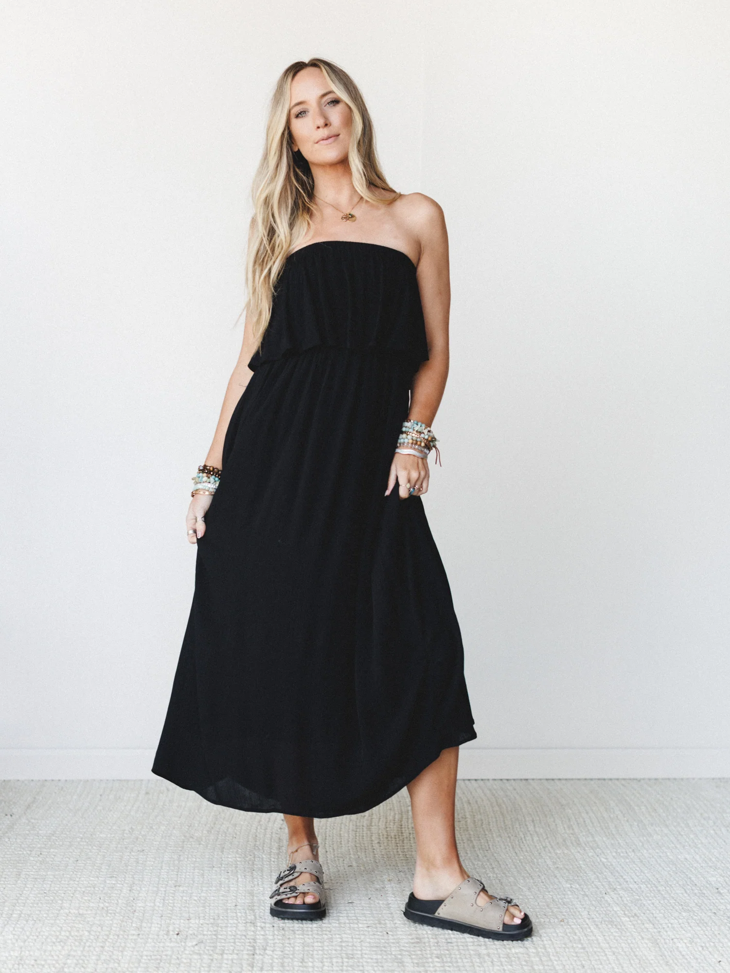 Sierra Strapless Maxi Dress - Black - Image 2